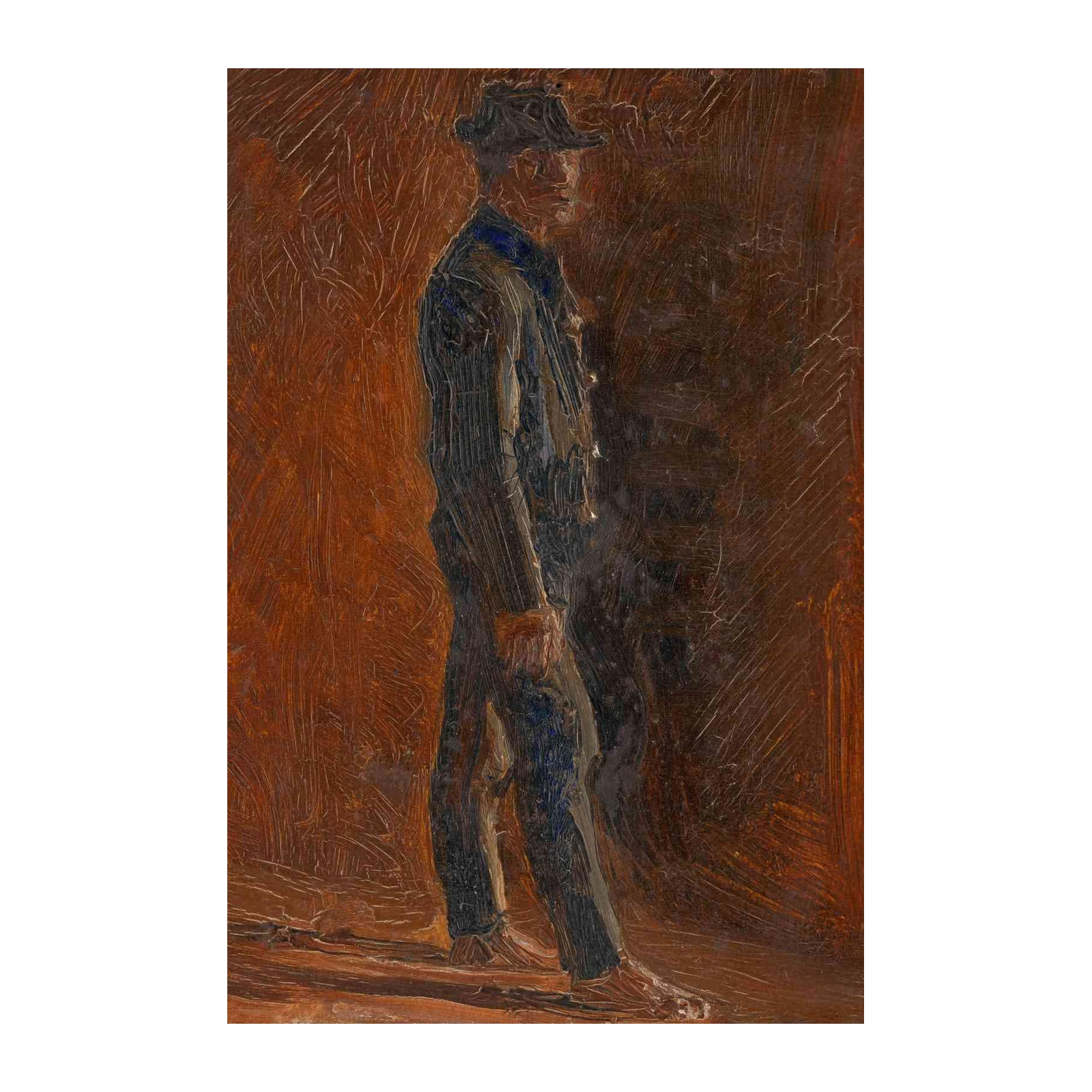 Textured Portrait of a Man Wall Art