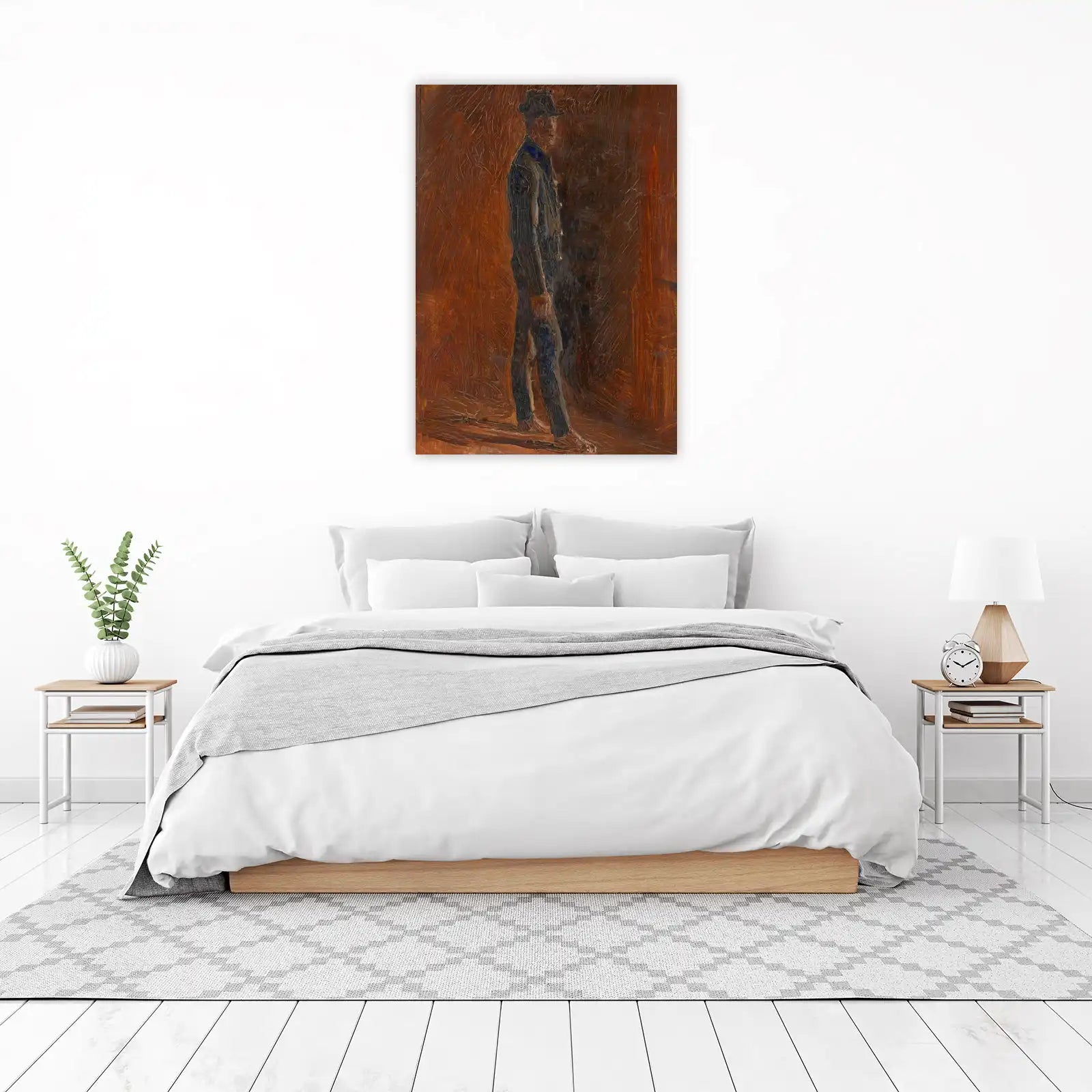 Textured Portrait of a Man Wall Art