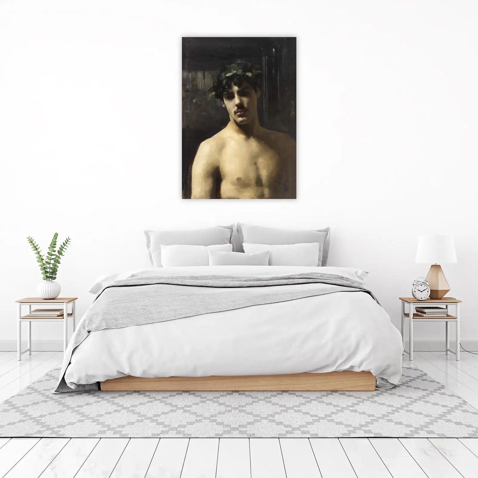 Classical Portraiture of a Laureate Man Wall Art