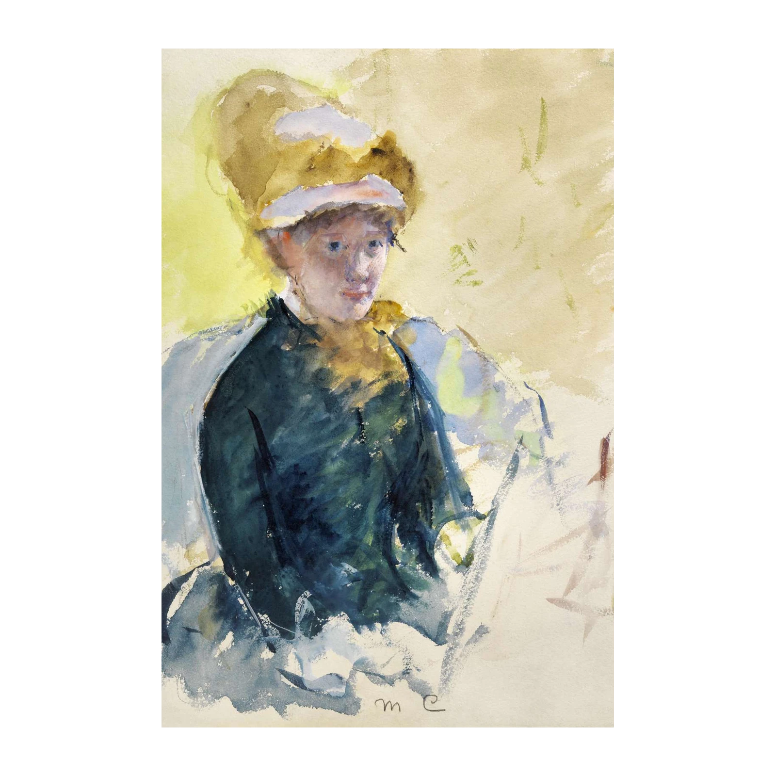 Impressionist Woman Portrait Wall Art - Elegant Home Decor