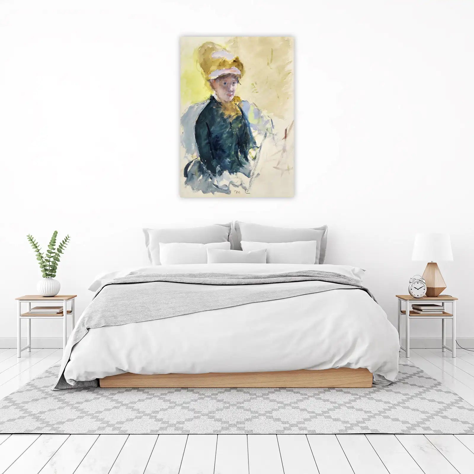 Impressionist Woman Portrait Wall Art - Elegant Home Decor