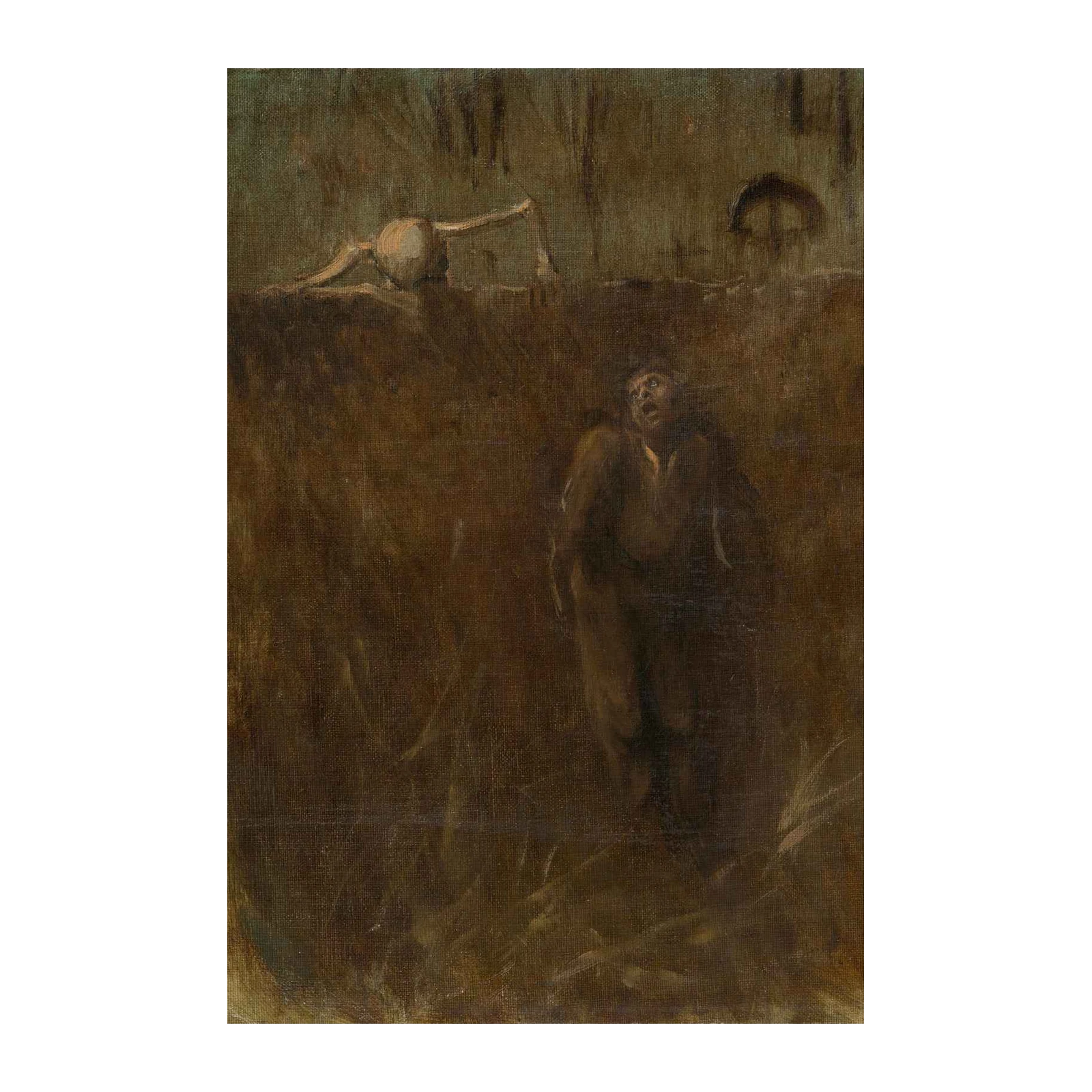 Haunting Figure in Field Wall Art