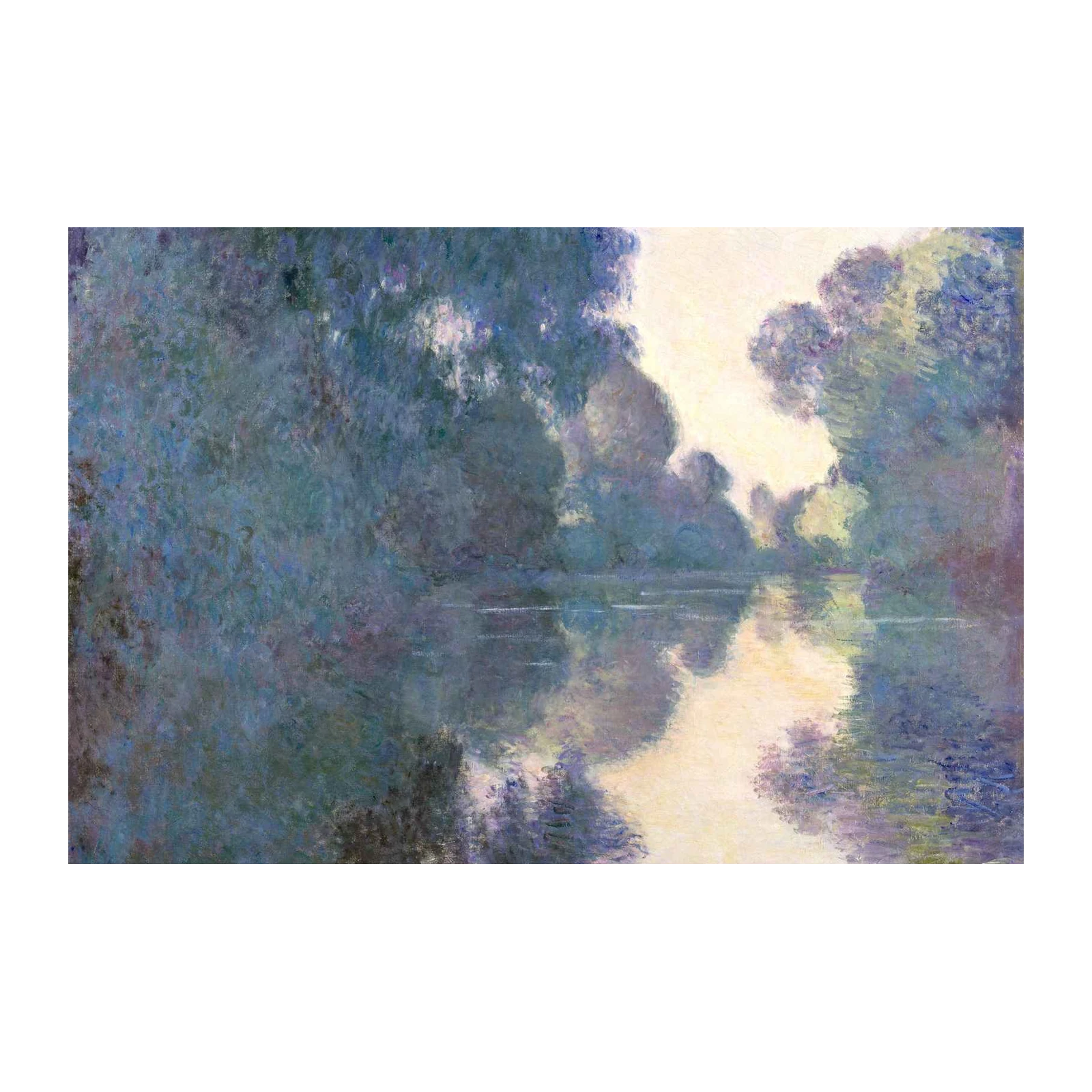 Serene River Landscape Impressionist Wall Art