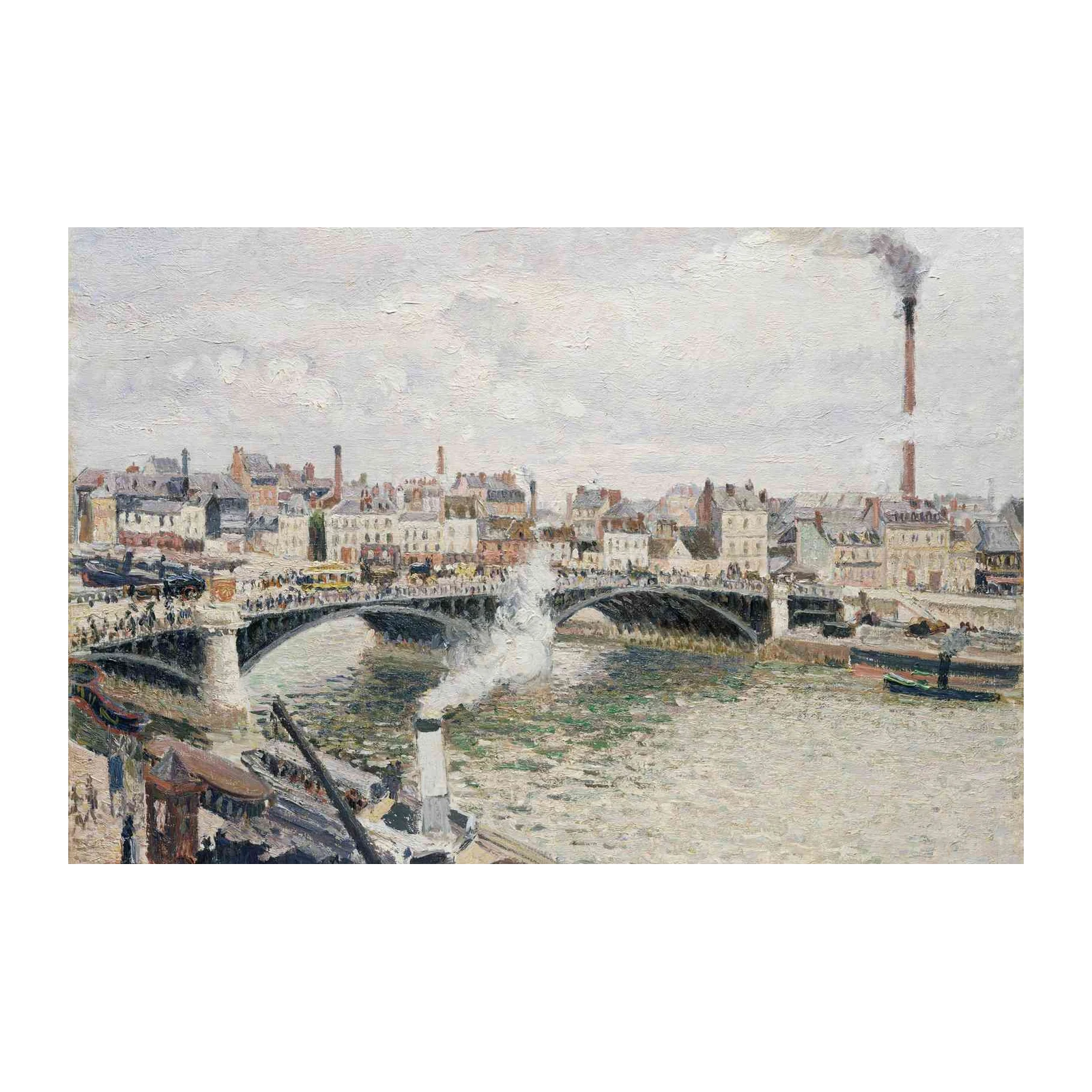 Impressionist Bridge Paris Cityscape Wall Art