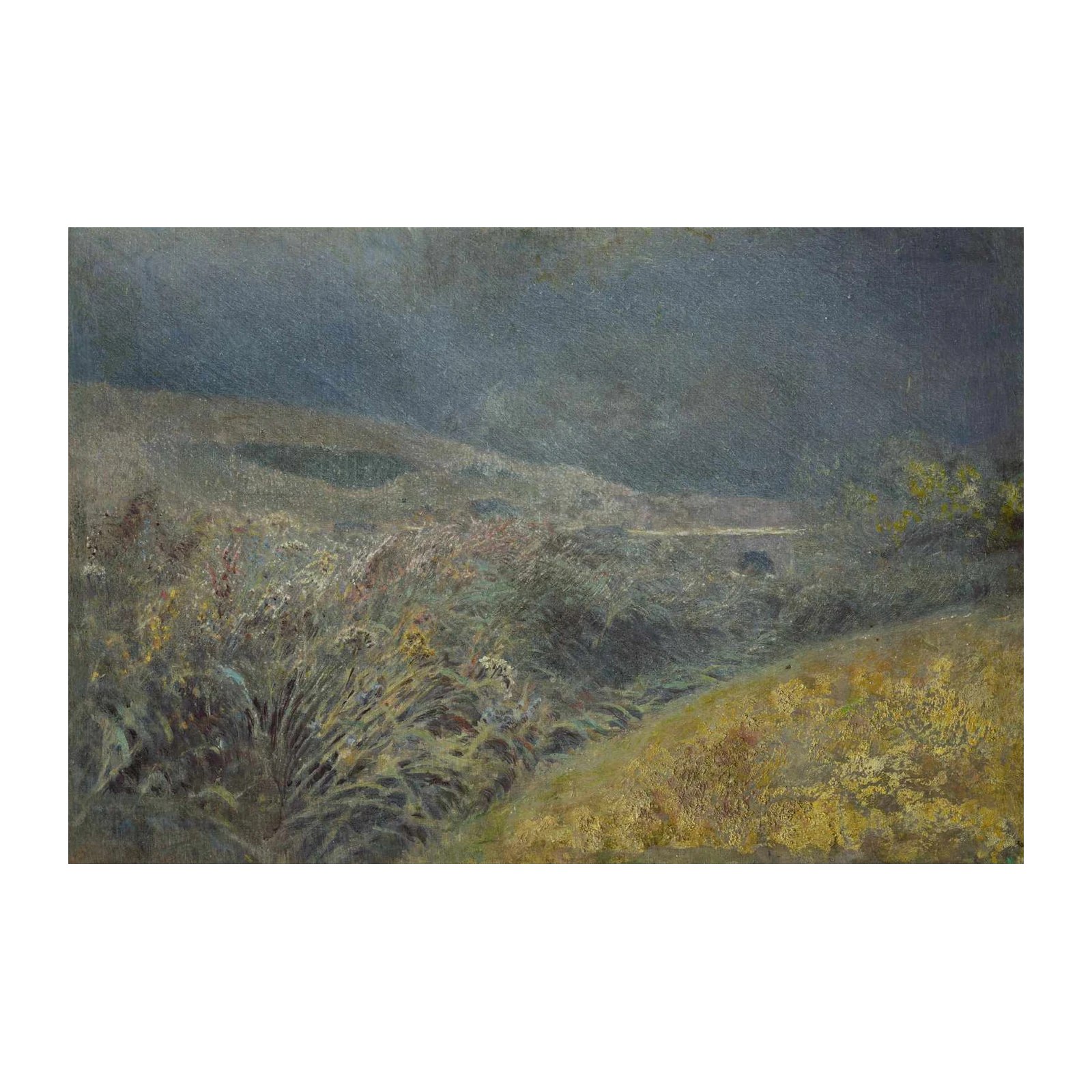 Moody Landscape with Bridge Wall Art