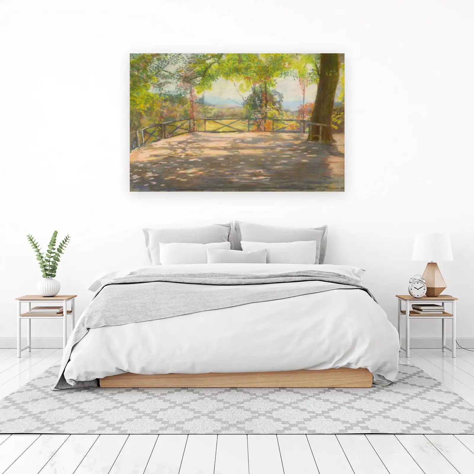 Serene Garden View Landscape Wall Art