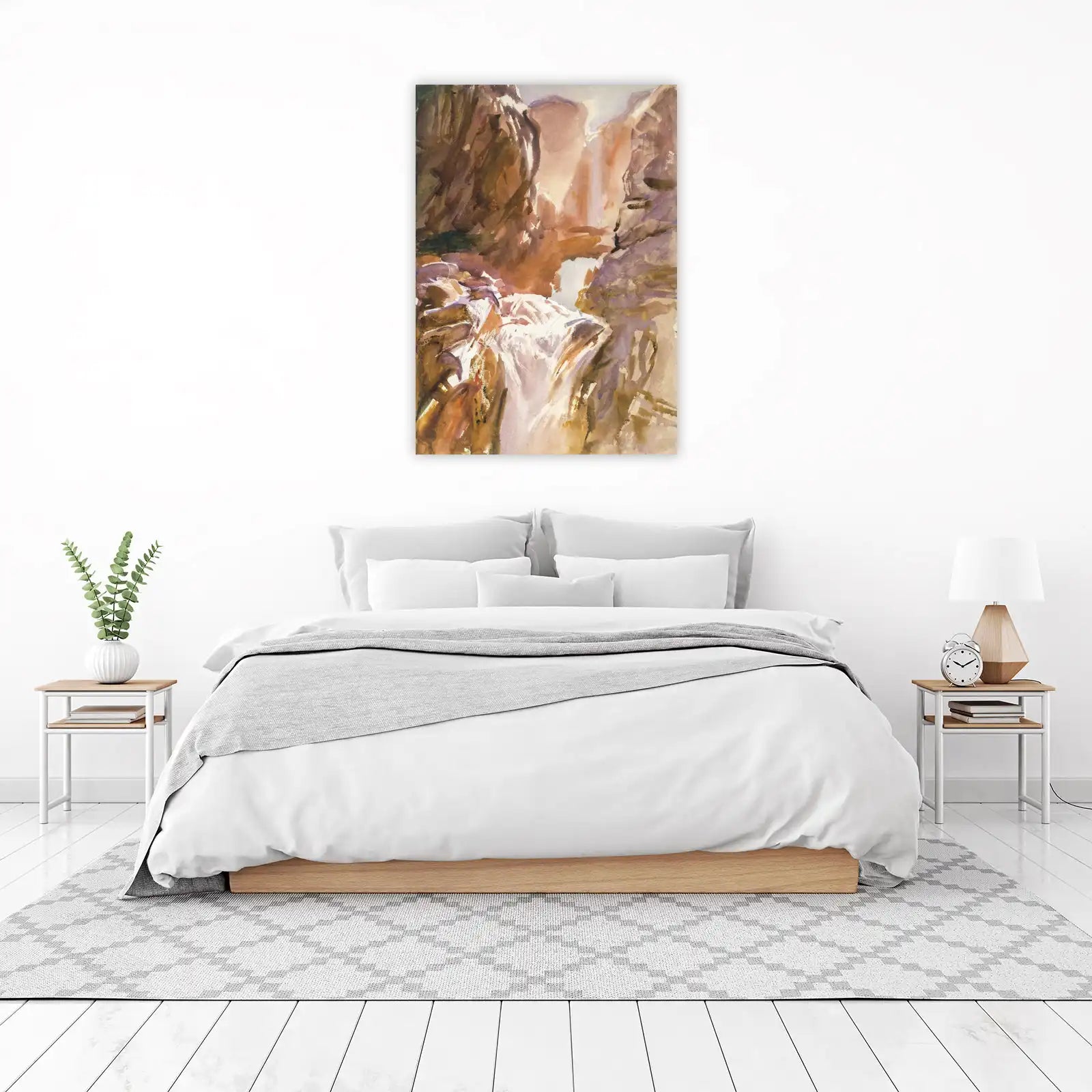 Majestic Waterfall Landscape Art Wall Art