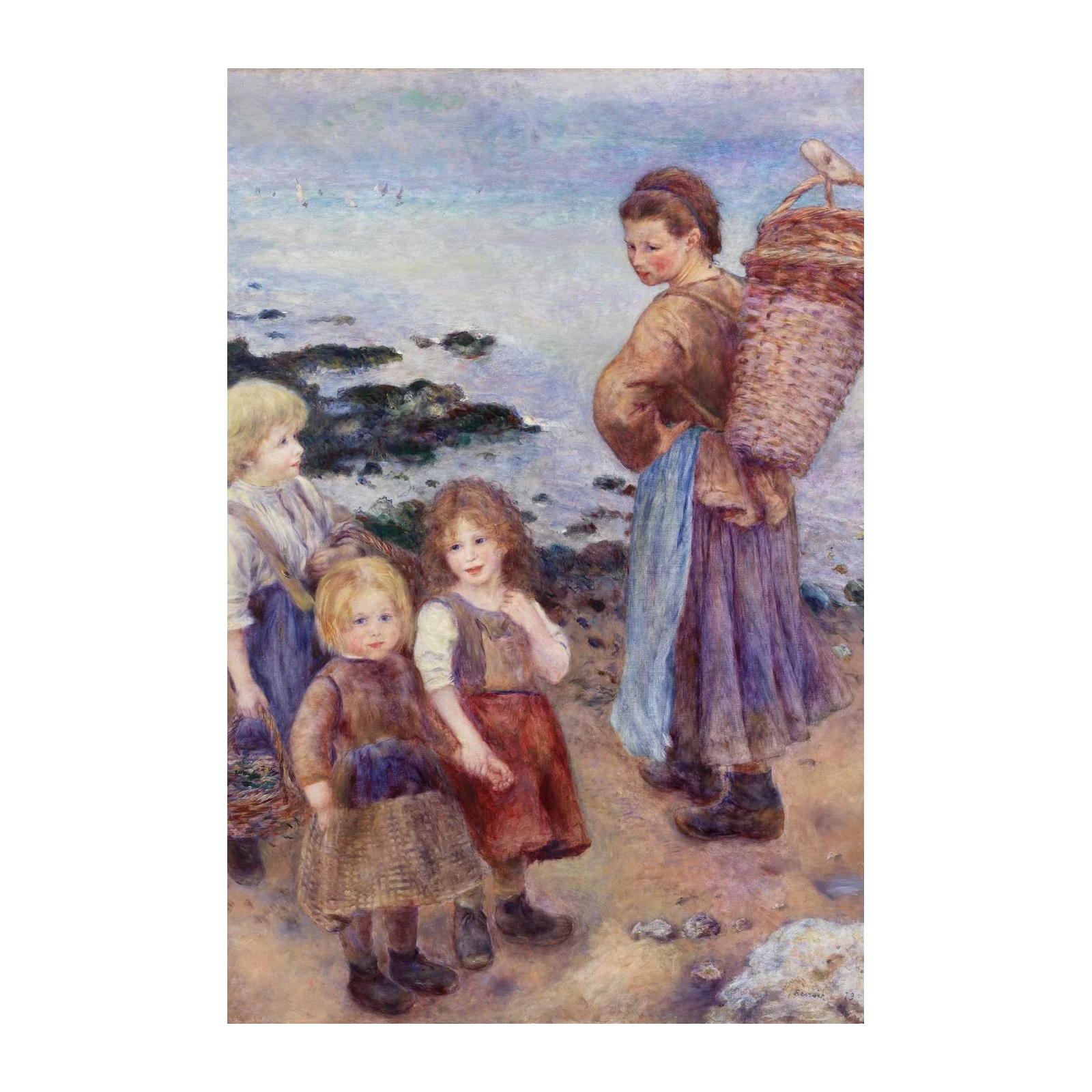 Renoir Children by the Sea Wall Art