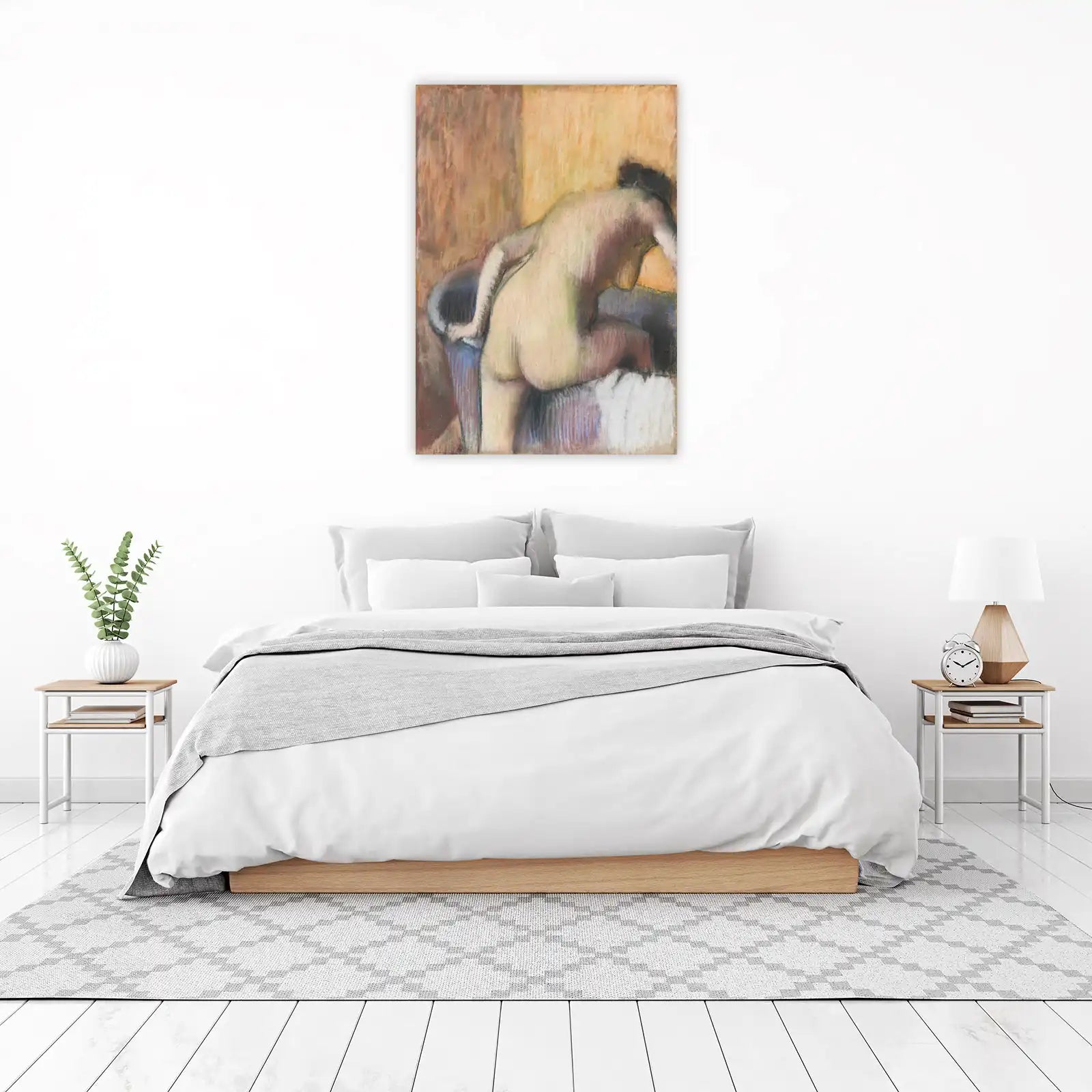Nude Woman in Bathtub Impressionist Wall Art