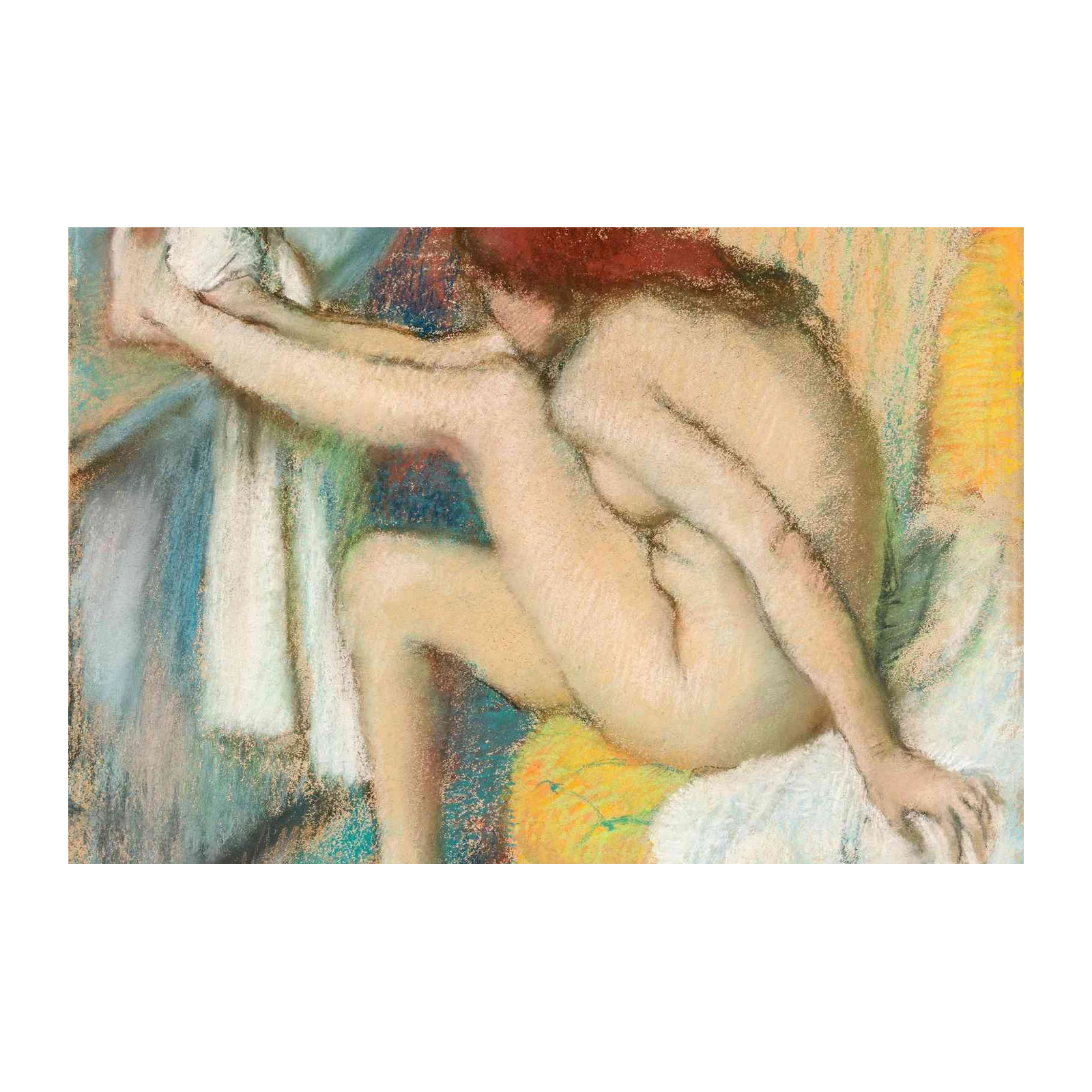 Elegant Woman Pastel Art Wall Art