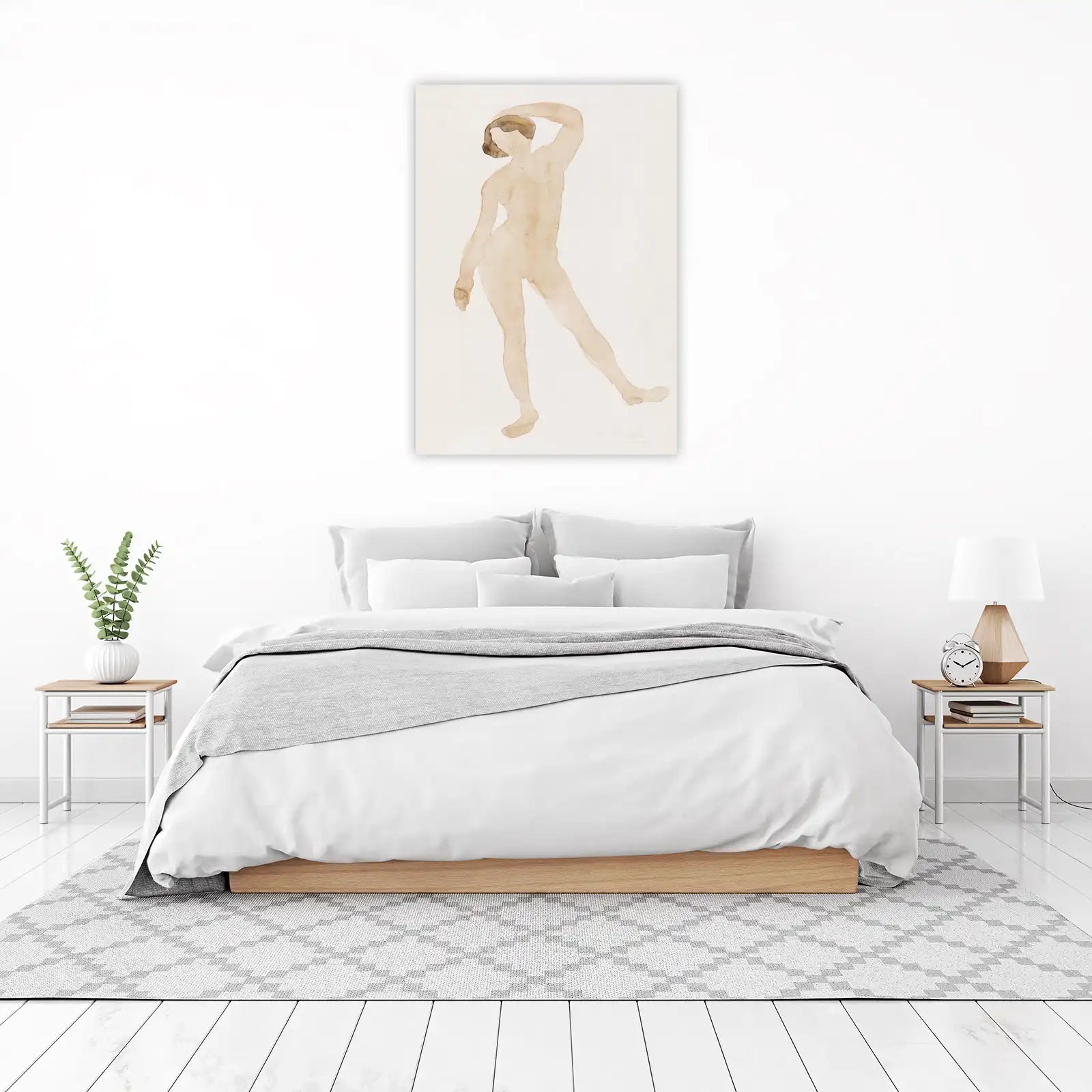 Ethereal Nude Figure Watercolor Wall Art