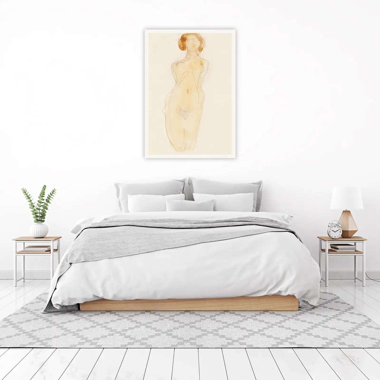 Elegant Nude Sketch Art Wall Art