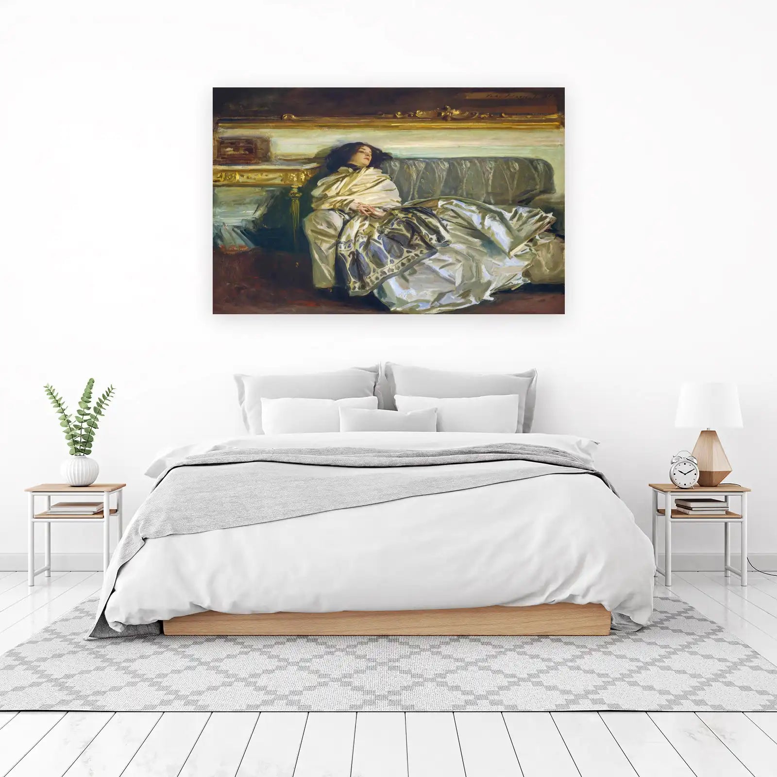 Elegant Woman on Sofa Wall Art