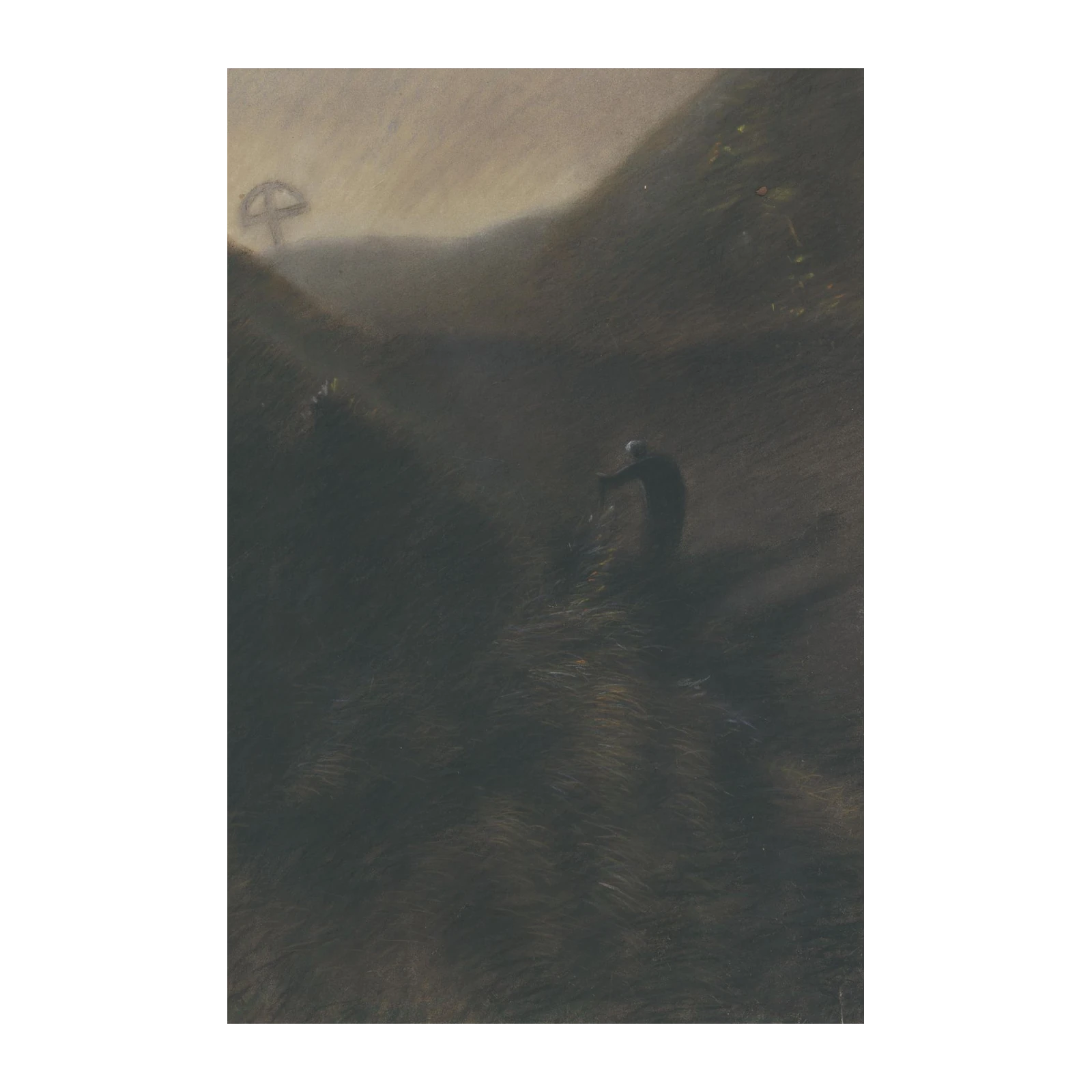 Mysterious Figure Landscape Wall Art