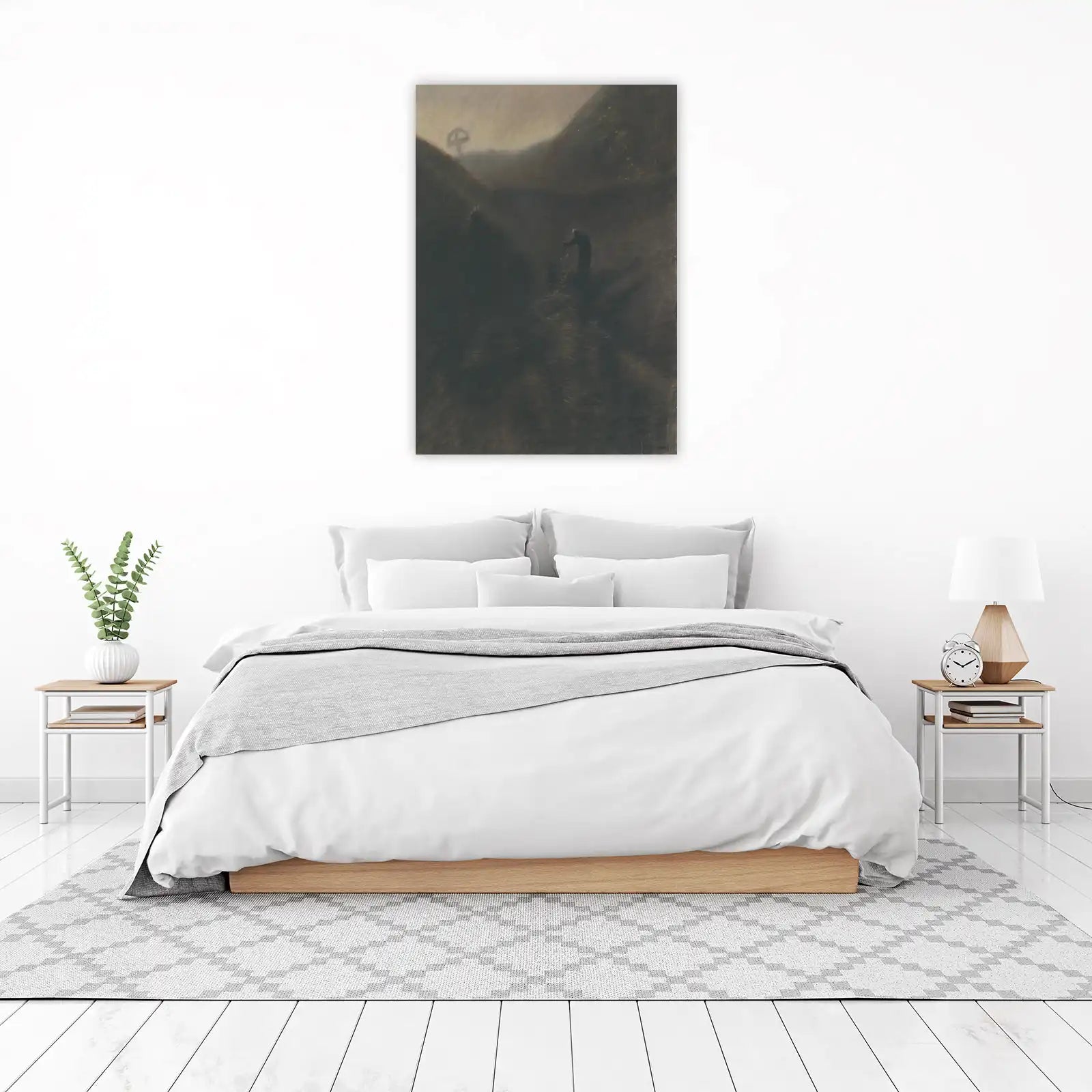 Mysterious Figure Landscape Wall Art