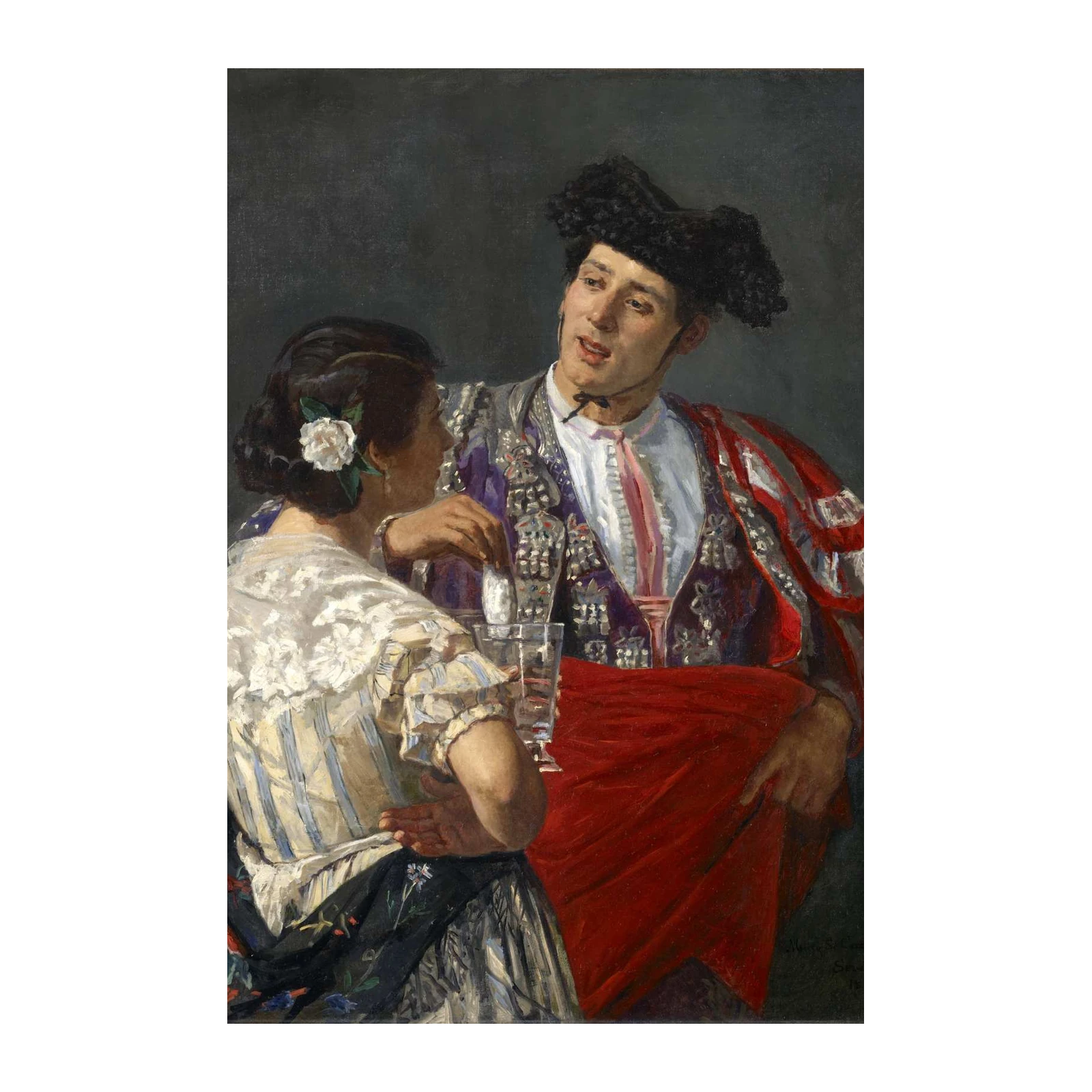 Elegant Matador & Senorita Spanish Romance Wall Art
