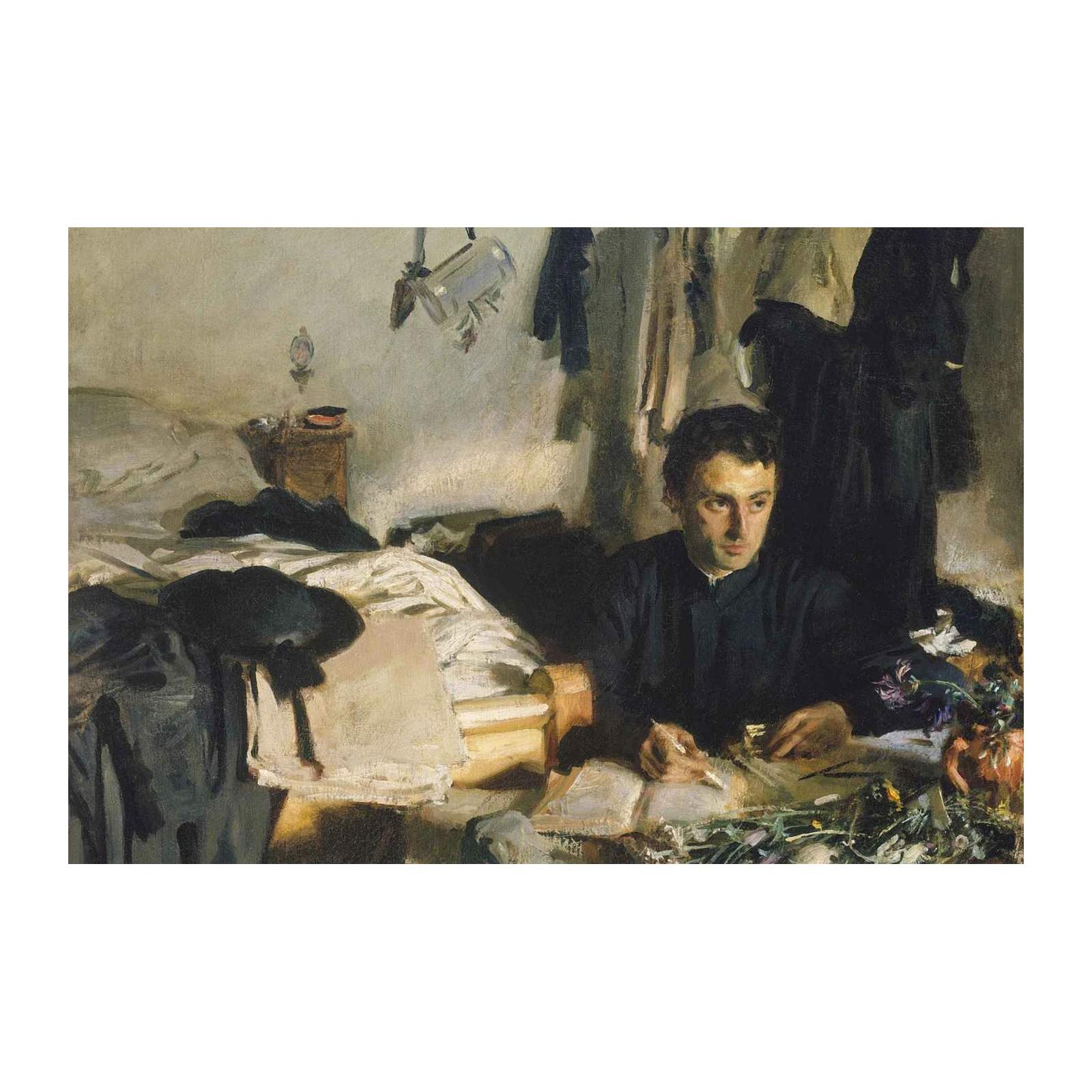 Artist at Work Realistic Oil Painting Wall Art