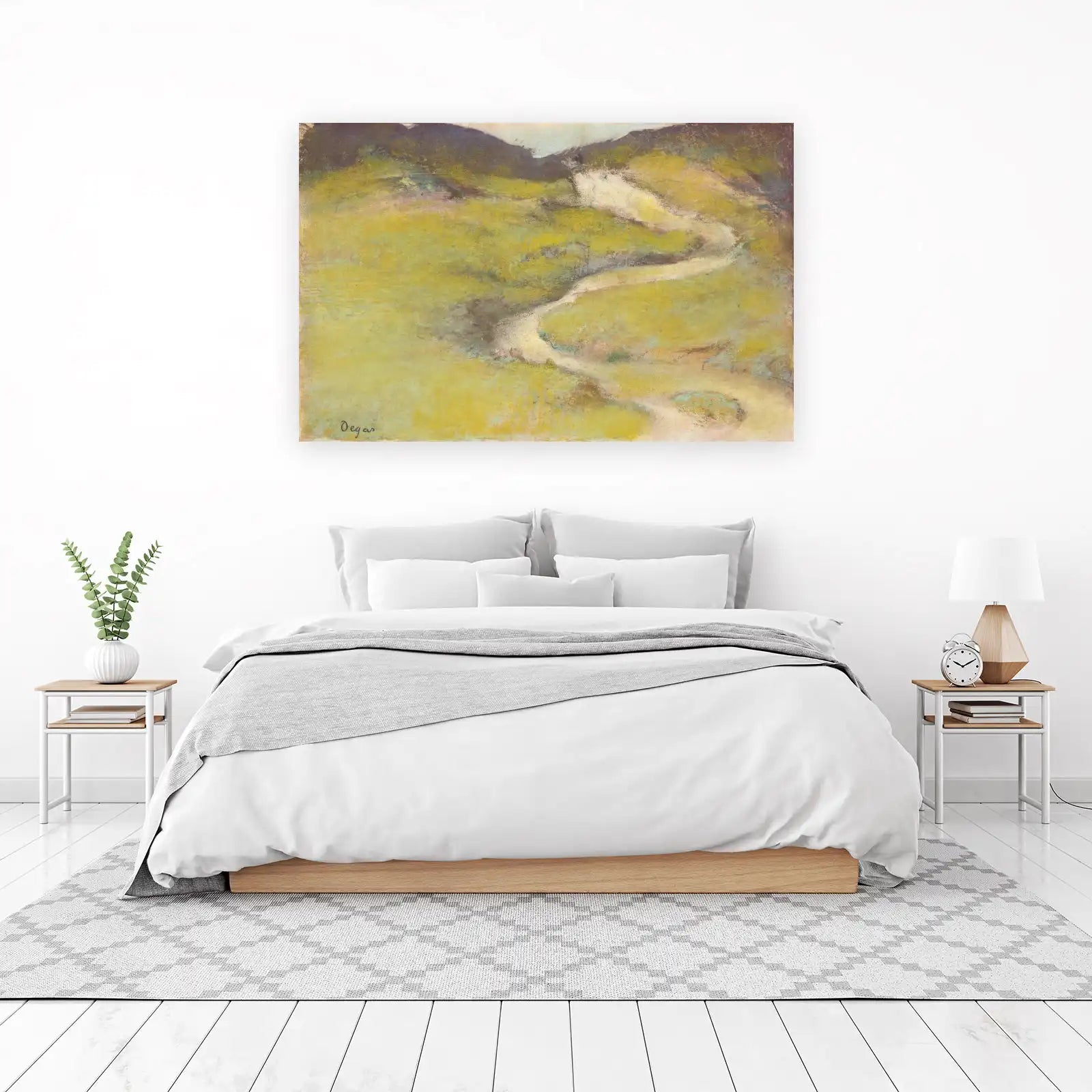 Serene Valley Landscape Impressionist Wall Art