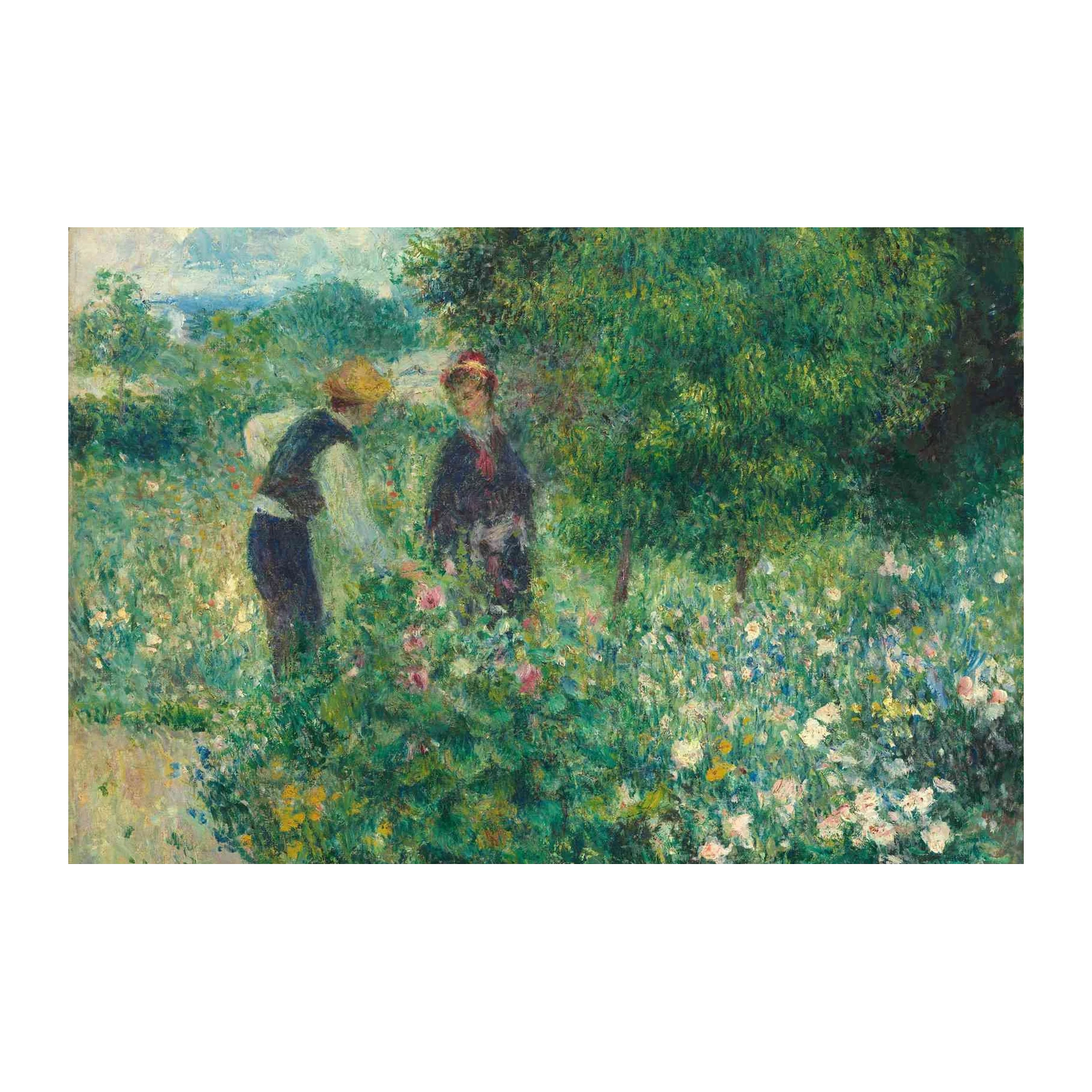 Impressionist Garden Scene Wall Art