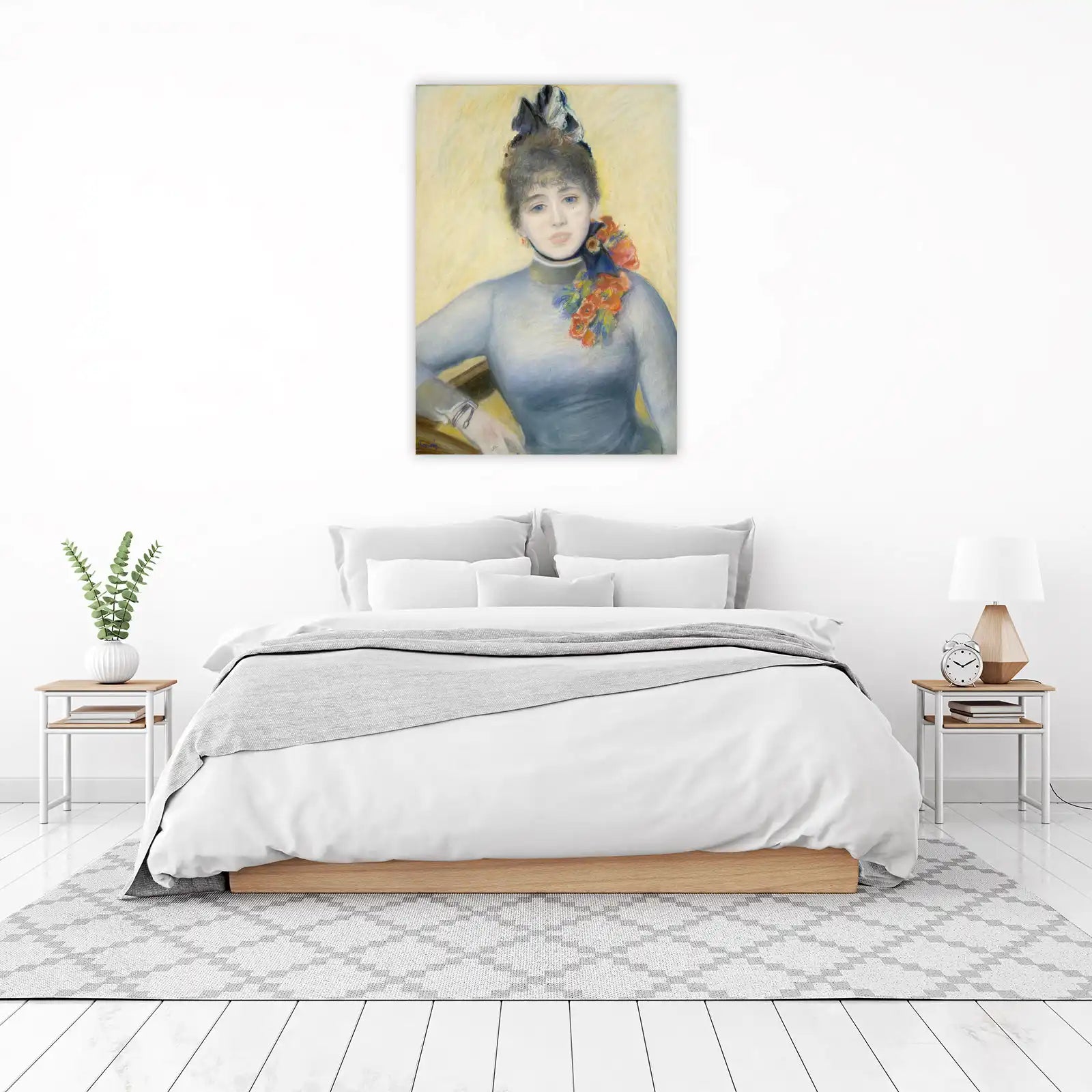 Elegant Woman Portrait Pastel Wall Art