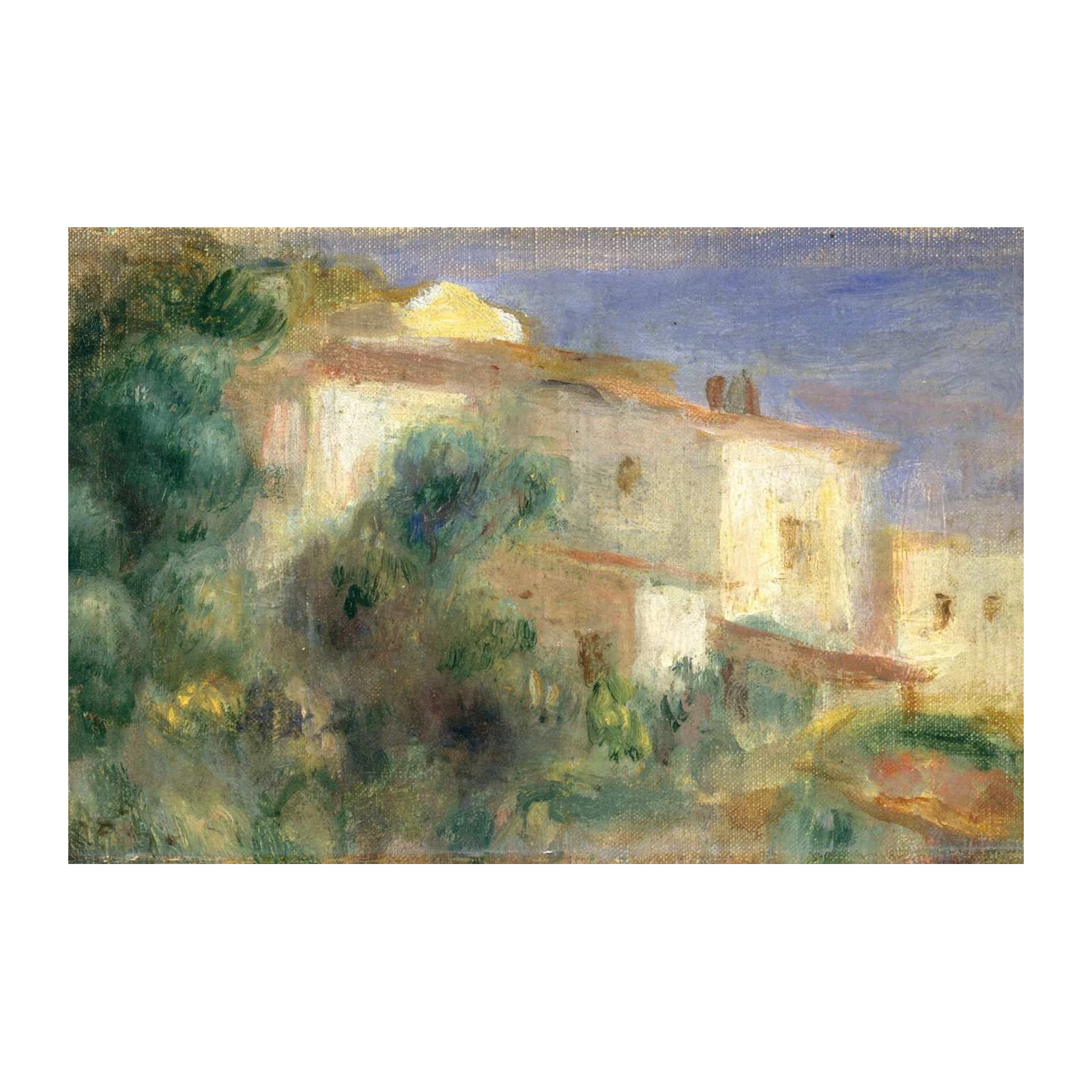 Impressionist Villa Landscape Wall Art