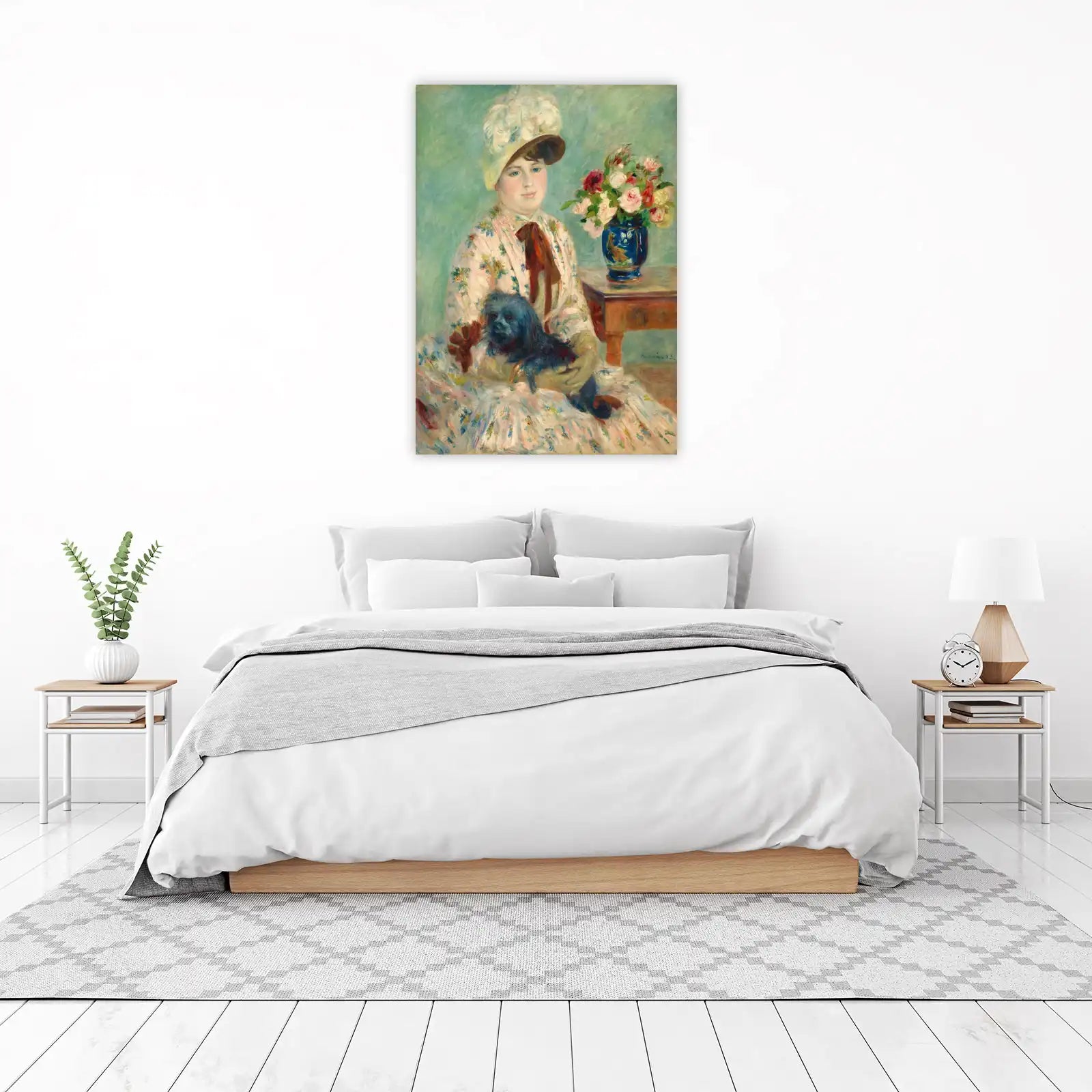 Impressionist Portrait with Dog Wall Art