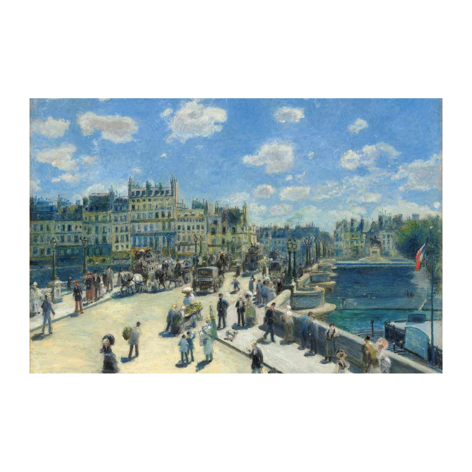 Parisian Bridge Scene Impressionist Wall Art