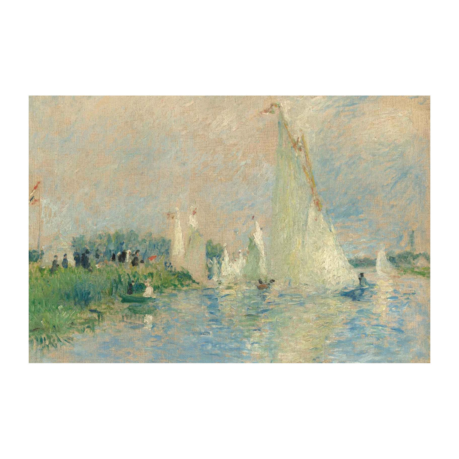 Impressionist Sailboats on Water Wall Art