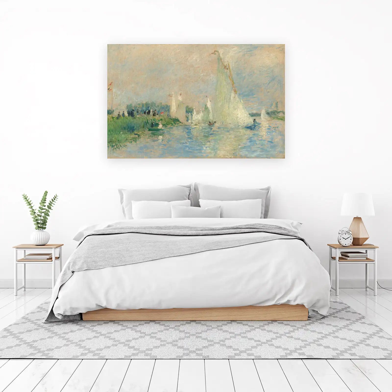 Impressionist Sailboats on Water Wall Art