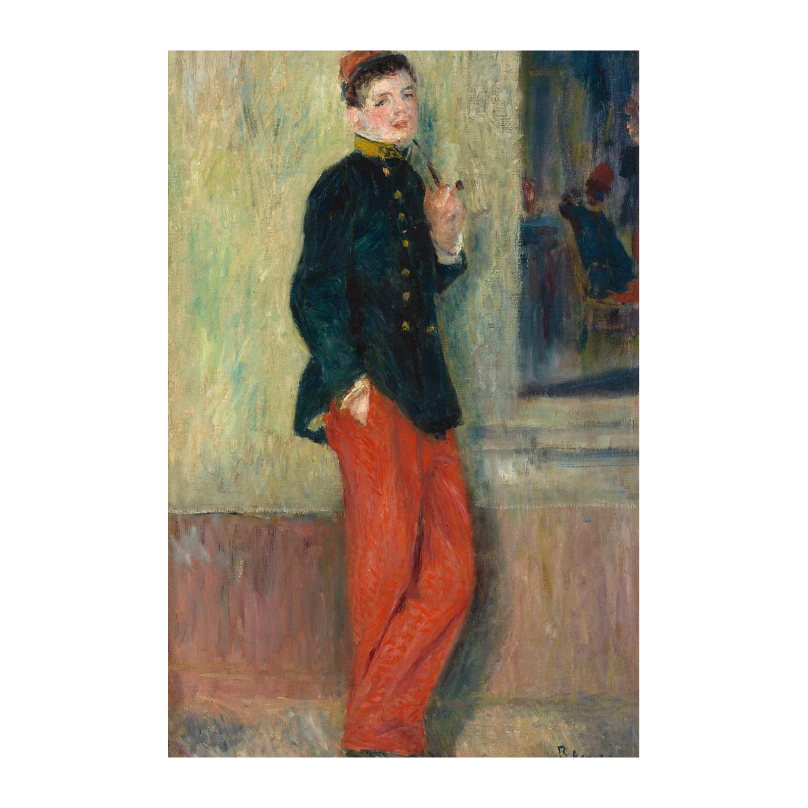 Young Man with a Pipe French Impressionist Wall Art