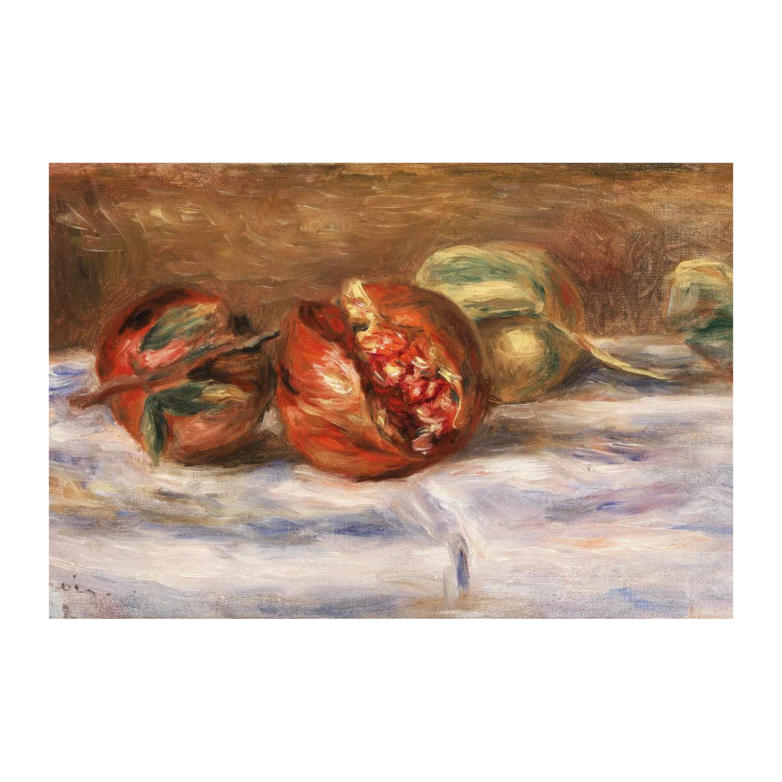 Impressionist Pomegranate Still Life Wall Art