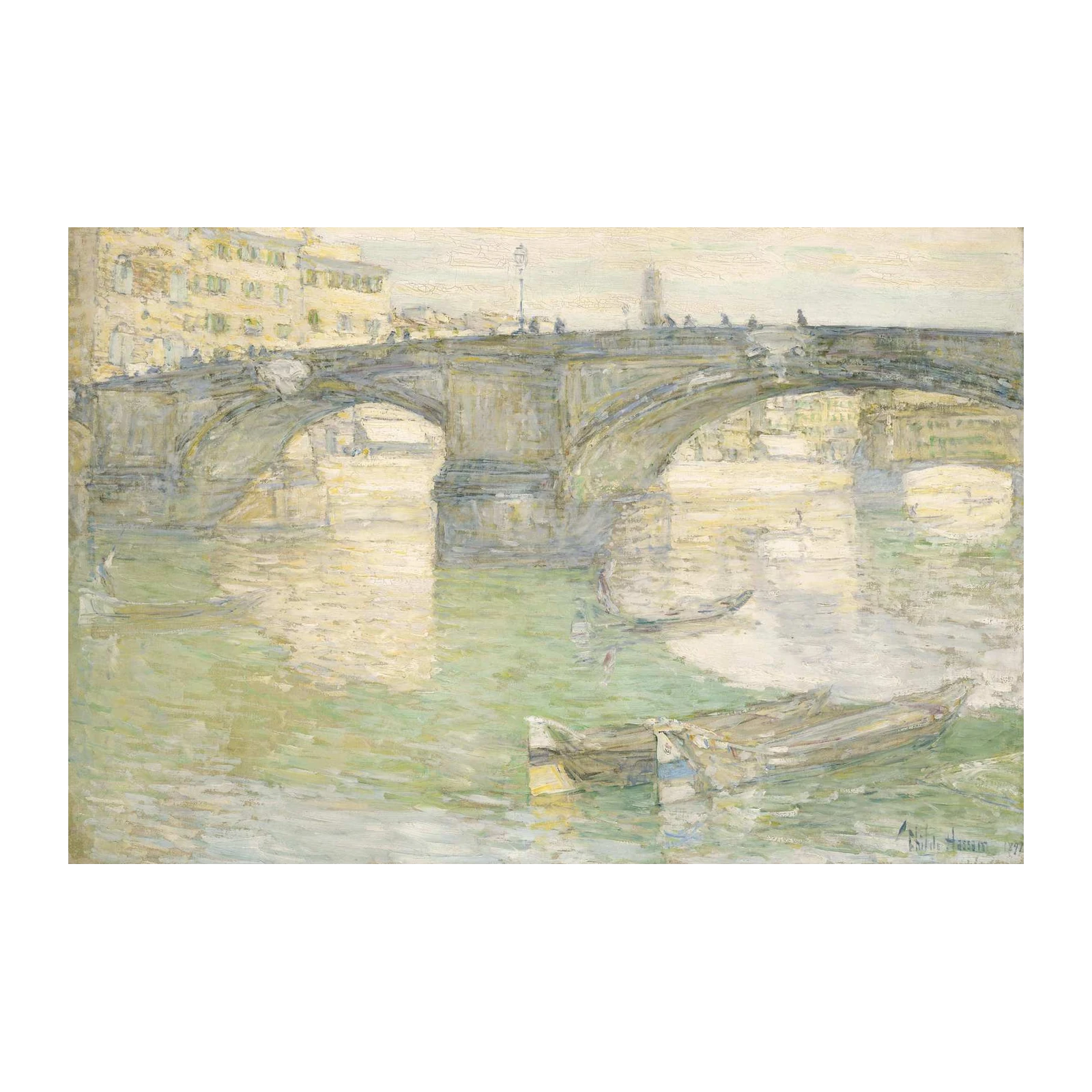 Impressionist Bridge Scenery Wall Art