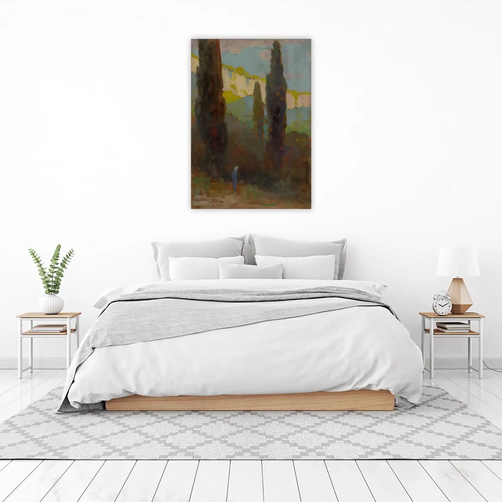 Serene Cypress Grove Landscape Wall Art