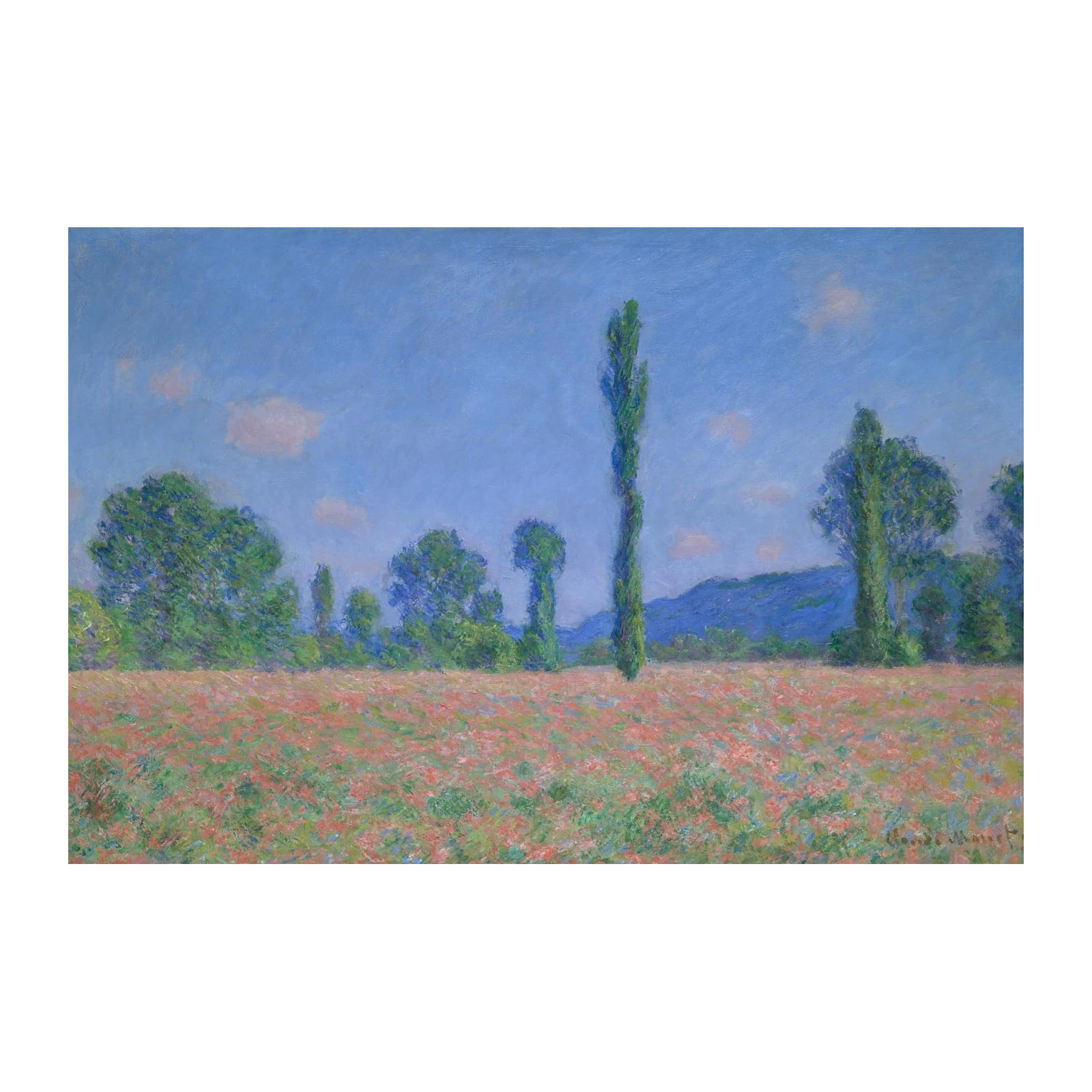 Impressionist Field of Poppies Wall Art