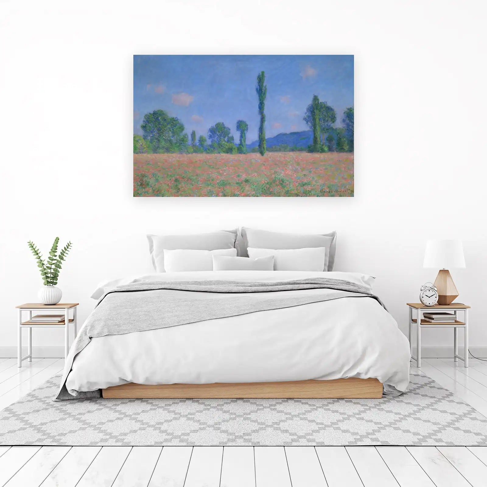 Impressionist Field of Poppies Wall Art