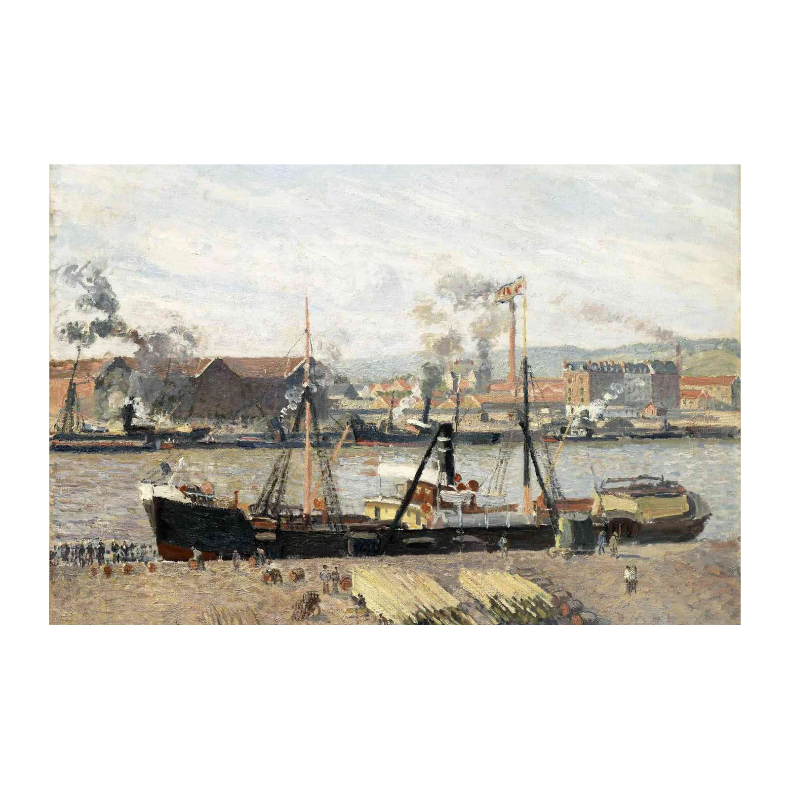 Harbor Ships Impressionist Wall Art