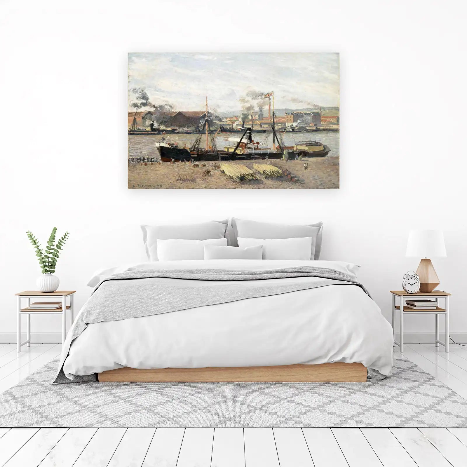 Harbor Ships Impressionist Wall Art