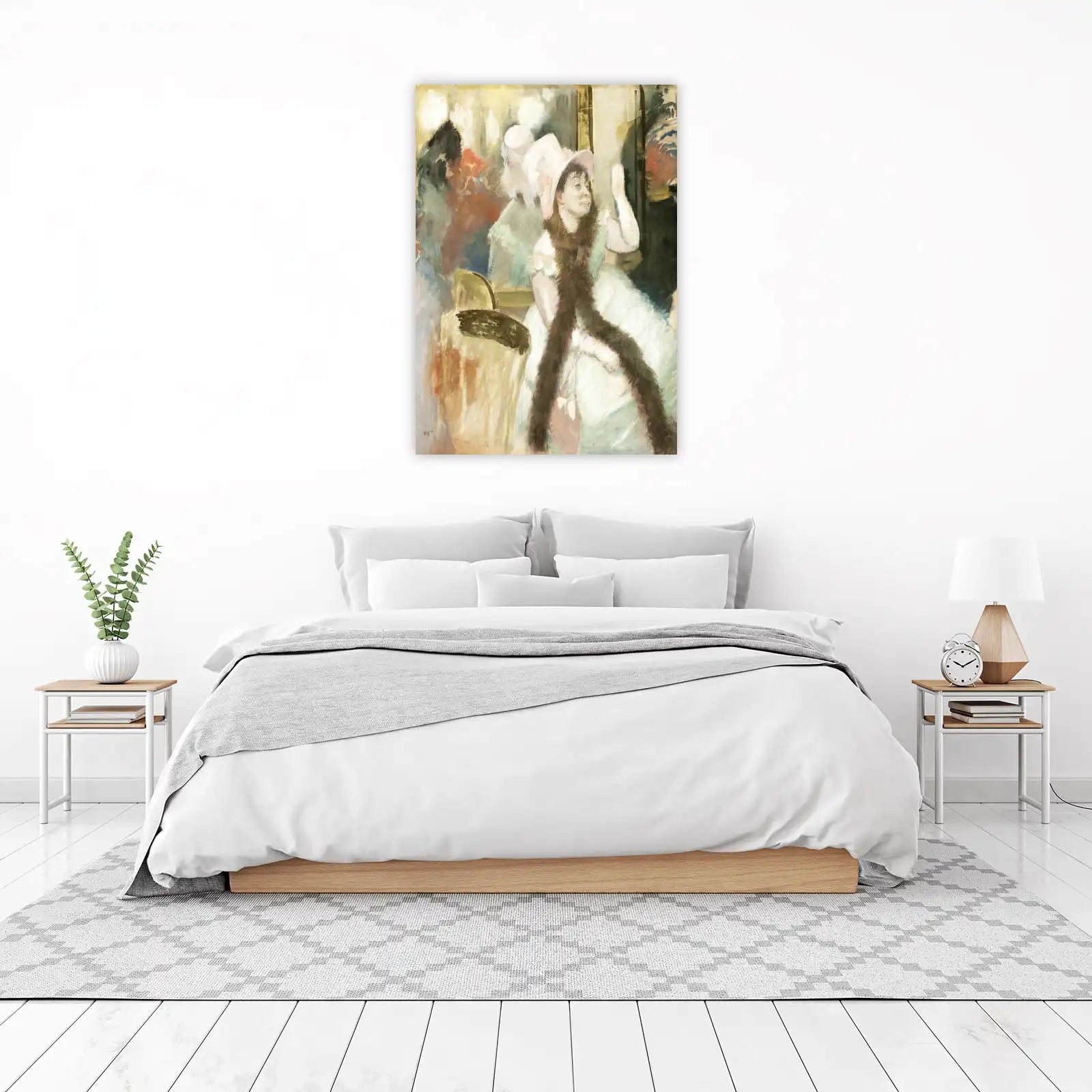 Elegant Woman with Pink Hat Wall Art