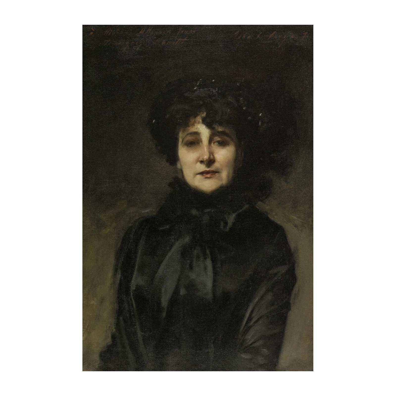 Elegant Woman Portrait Antique Wall Art