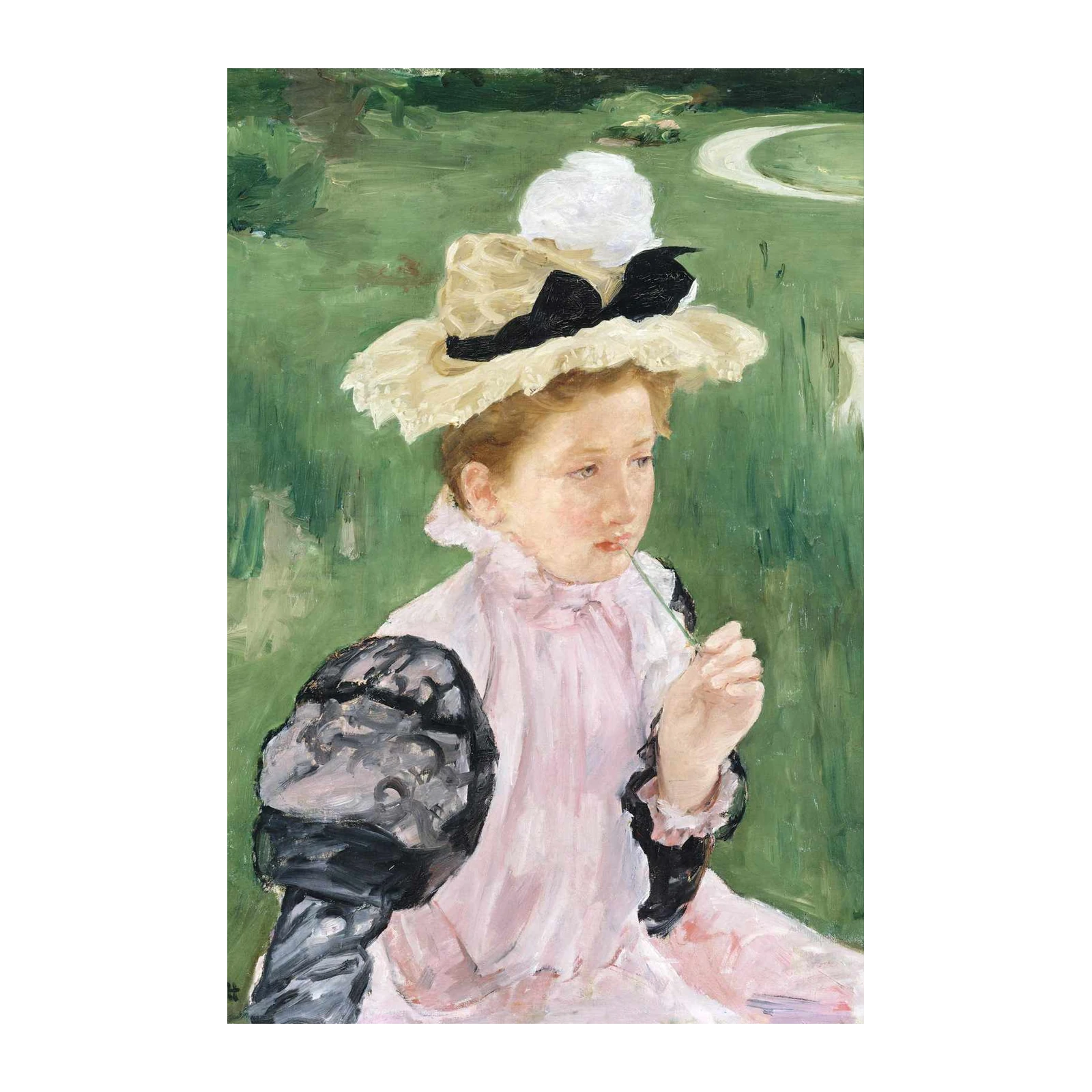 Impressionist Girl Garden Portrait Wall Art