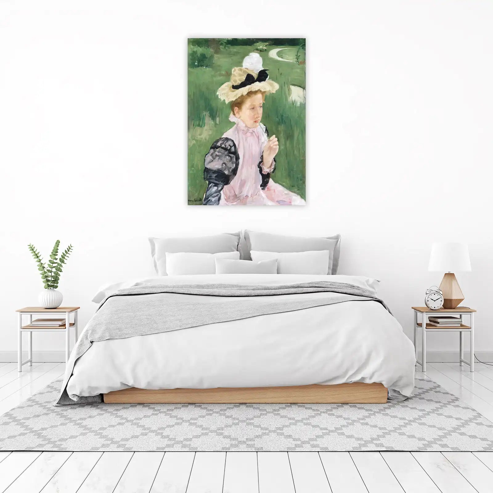Impressionist Girl Garden Portrait Wall Art