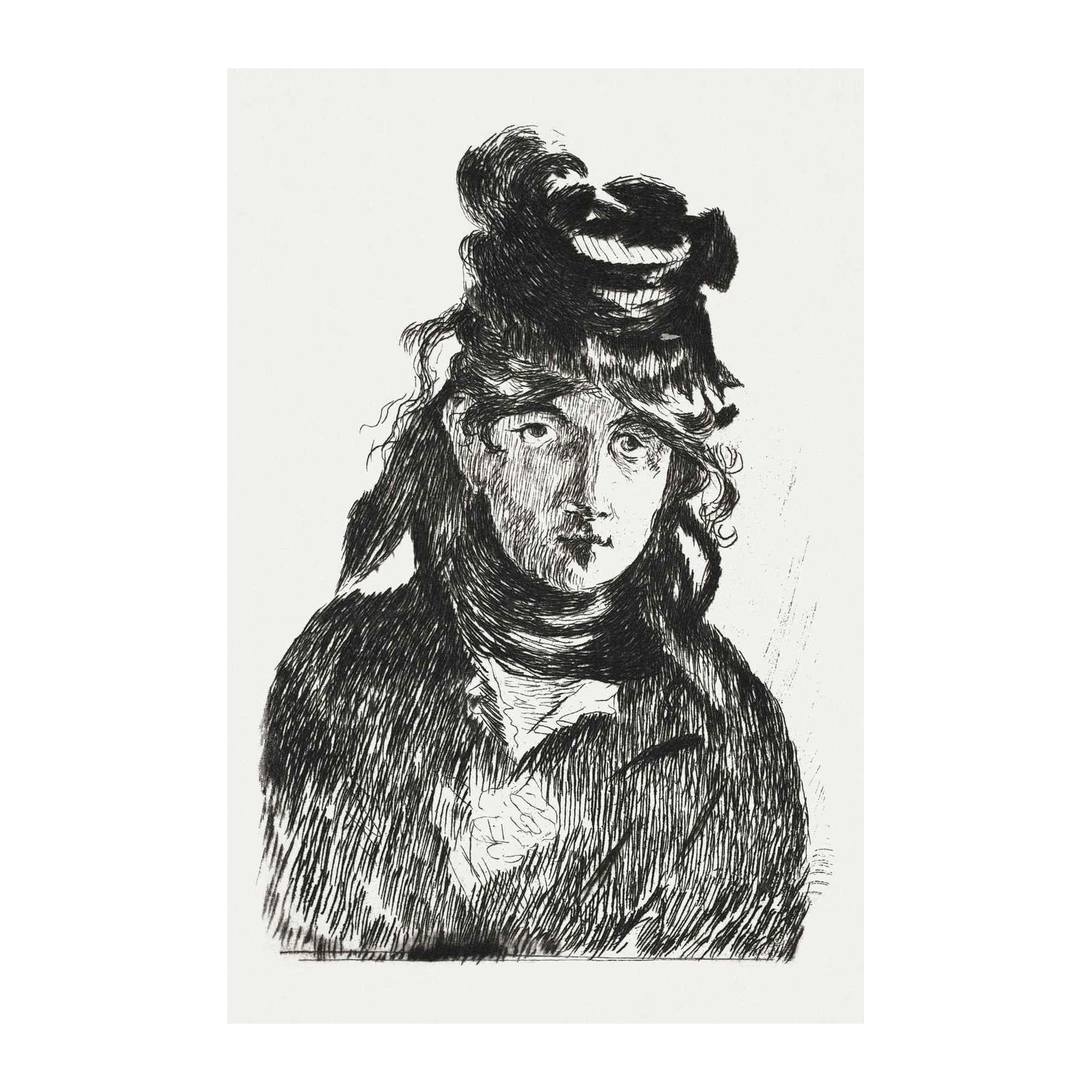 Dramatic Portrait Sketch Wall Art
