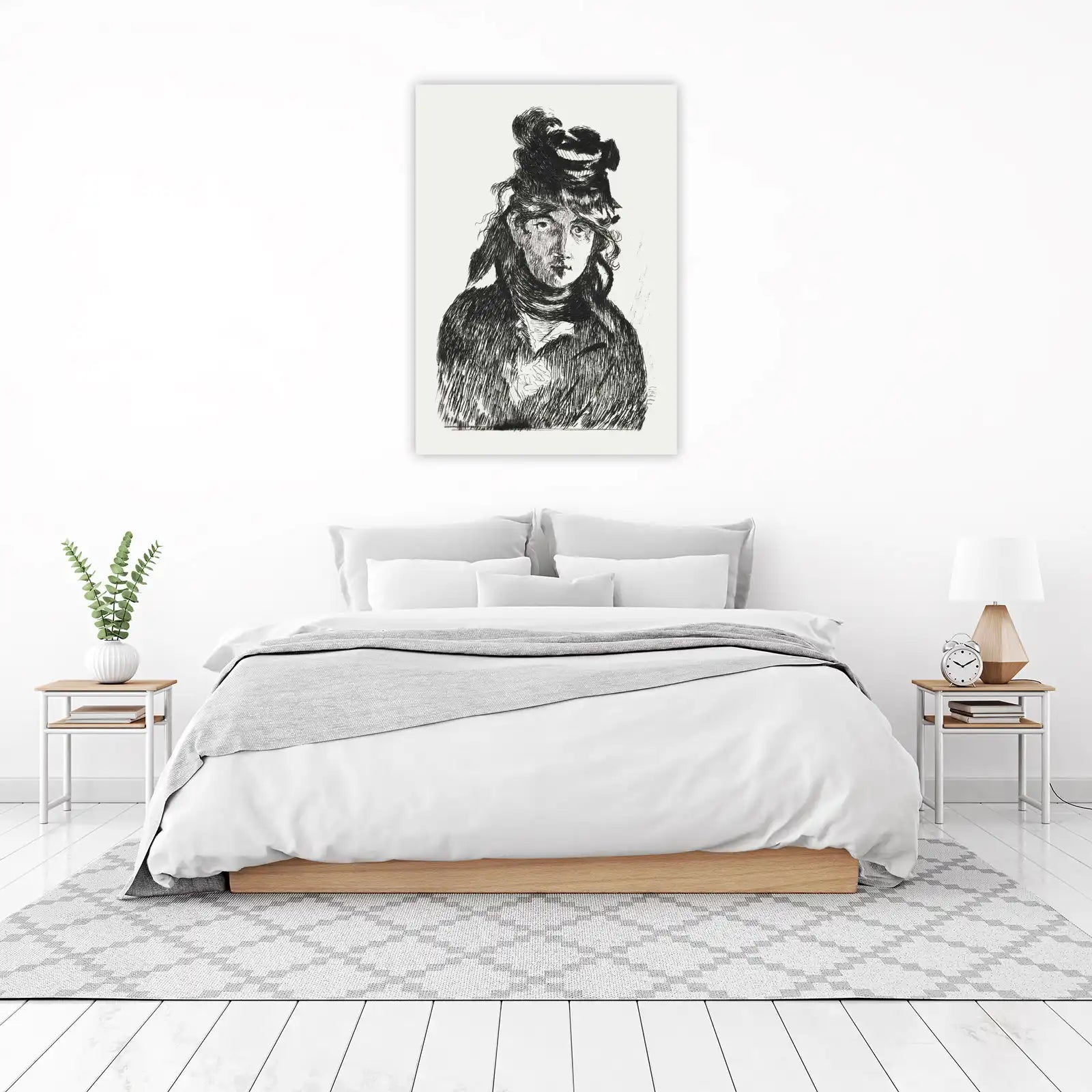Dramatic Portrait Sketch Wall Art
