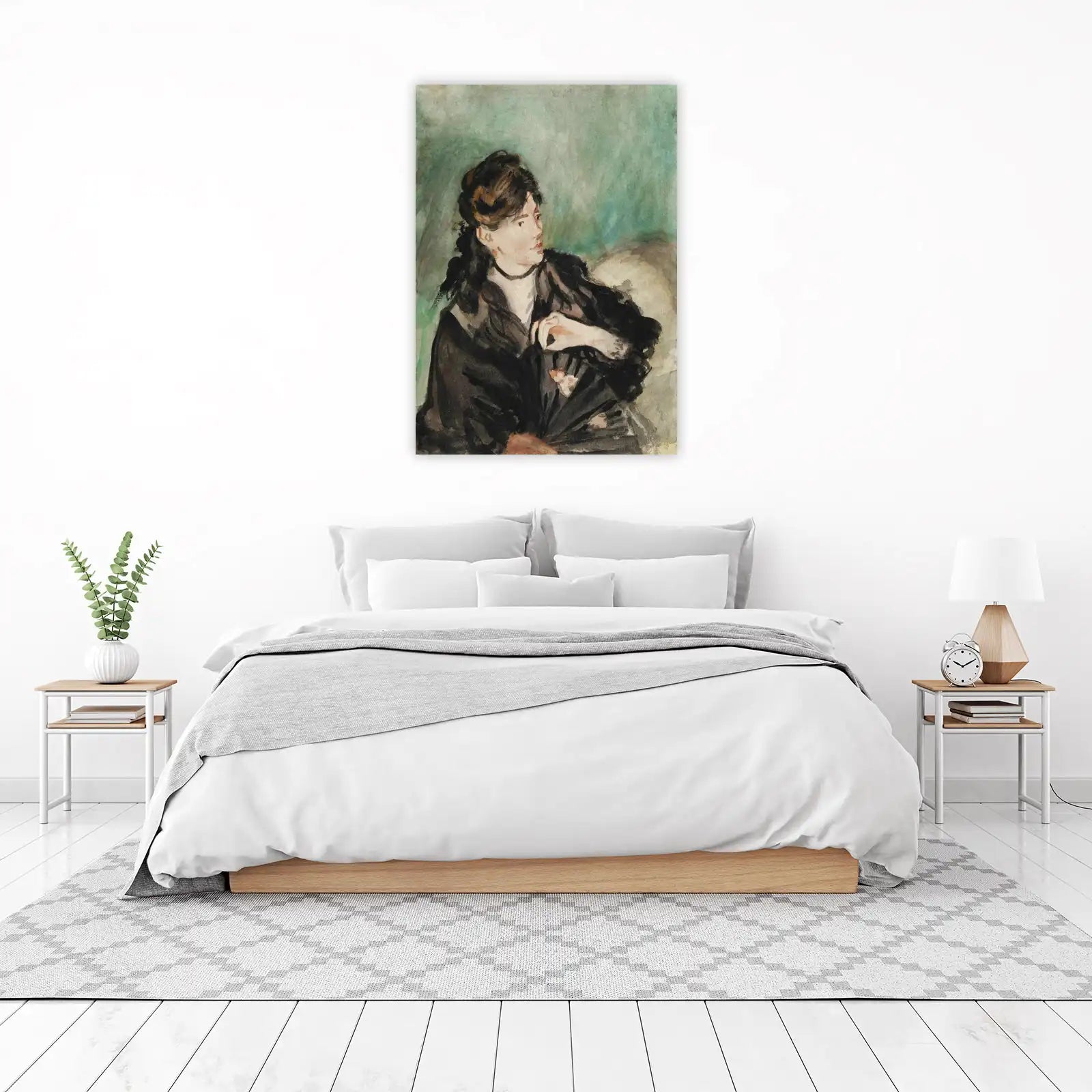 Elegant Woman Portrait Watercolor Wall Art