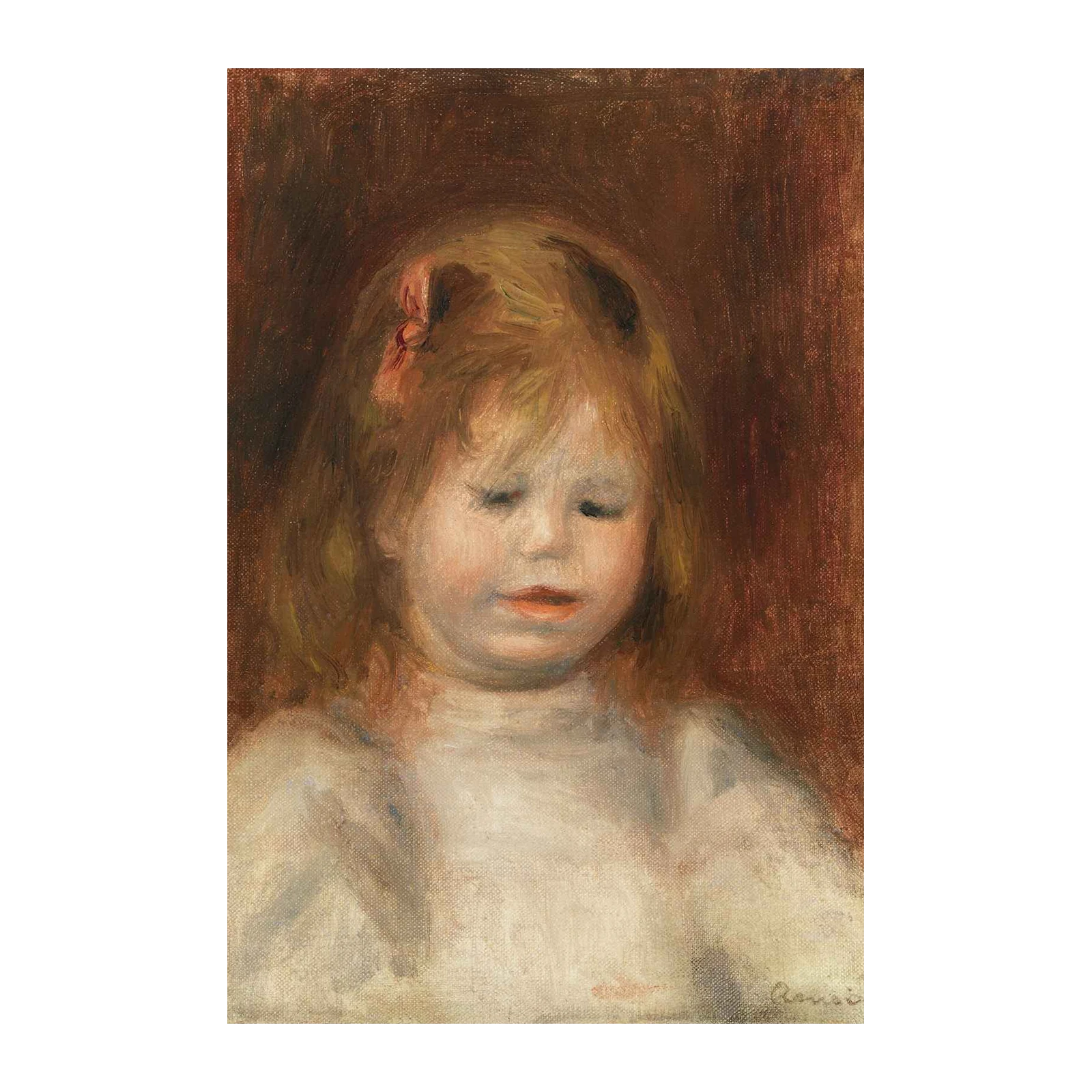 Charming Girl Portrait Impressionist Wall Art