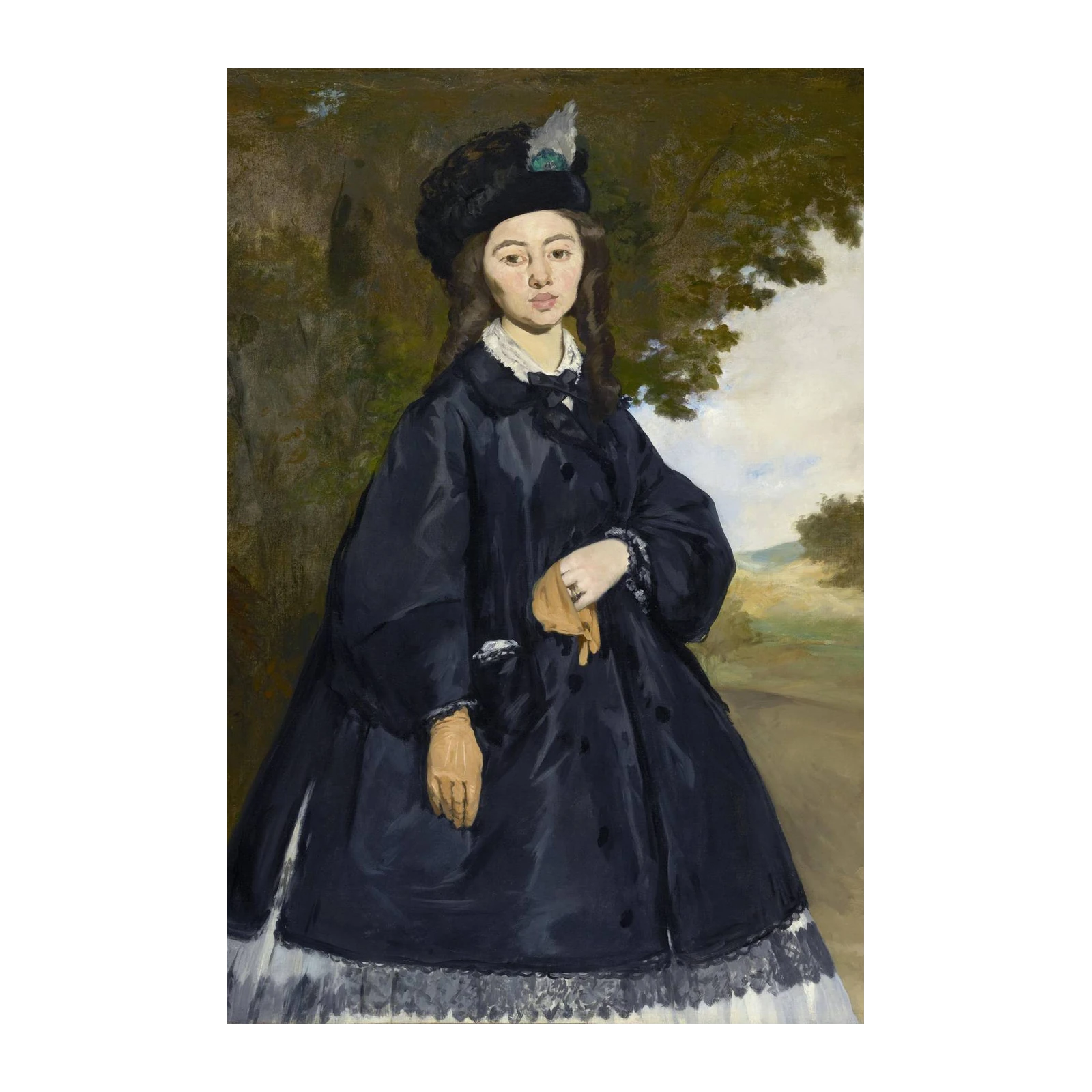 Elegant Lady Portrait Wall Art | Vintage Art