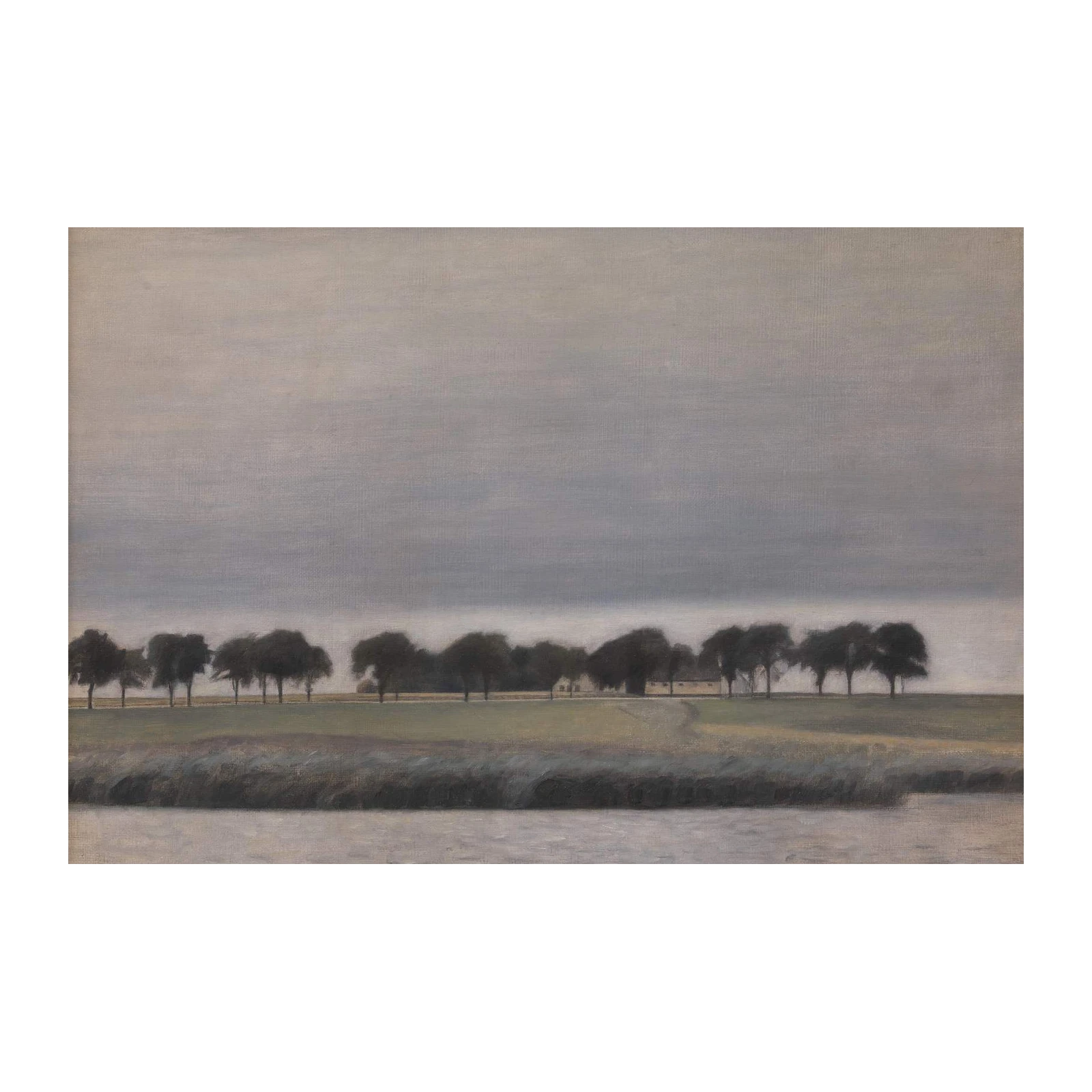 Serene Riverside Landscape Wall Art
