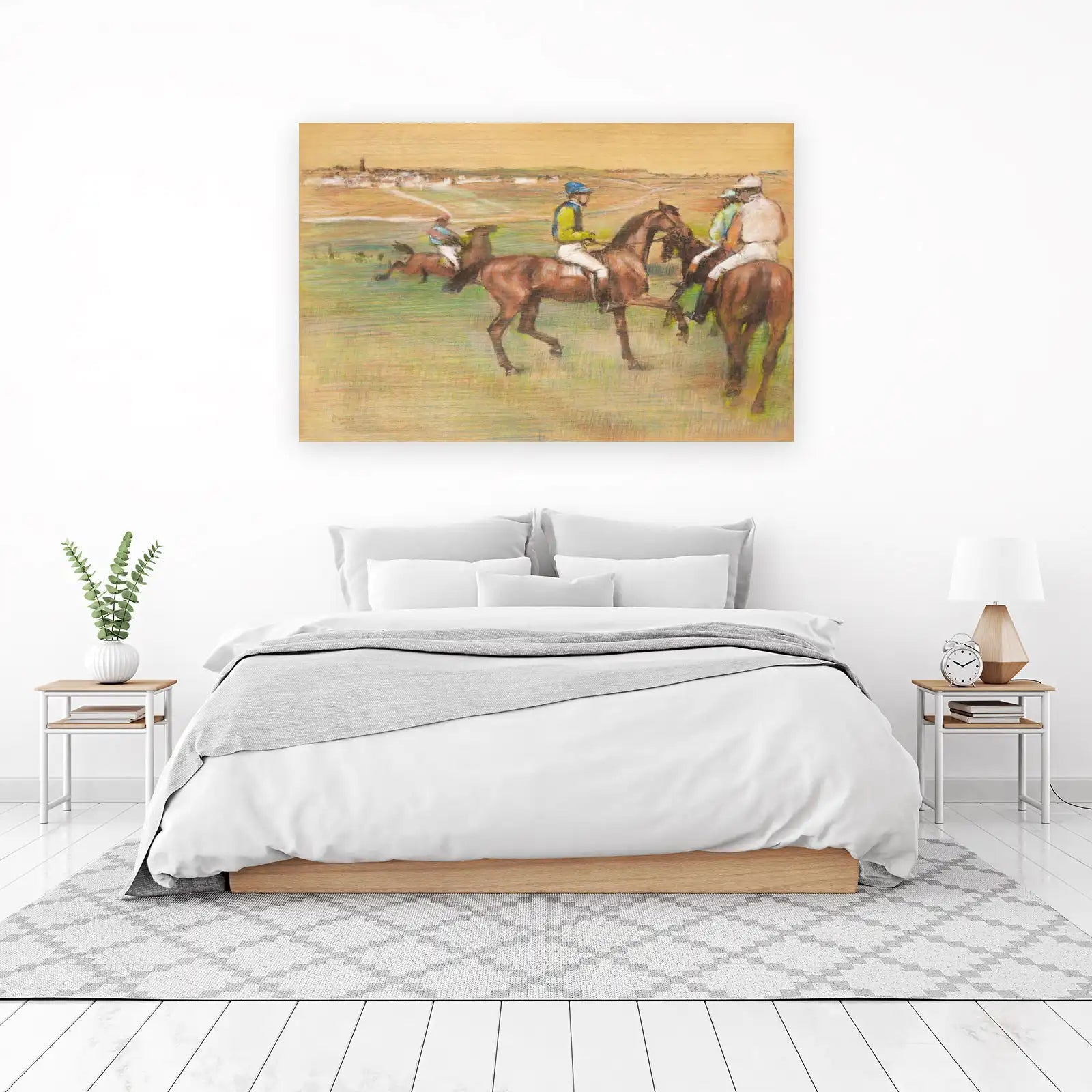 Jockeys and Horses Landscape Wall Art