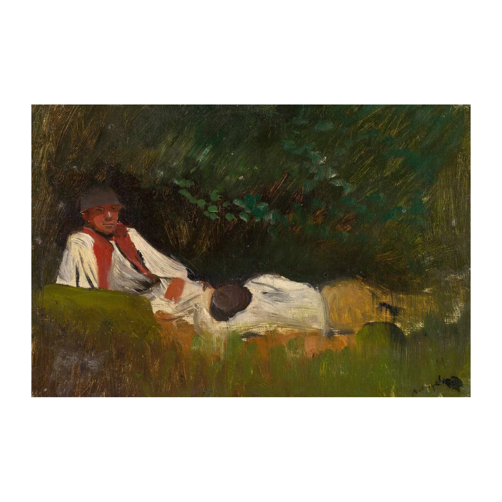 Serene Outdoors: Impressionist Rest Wall Art