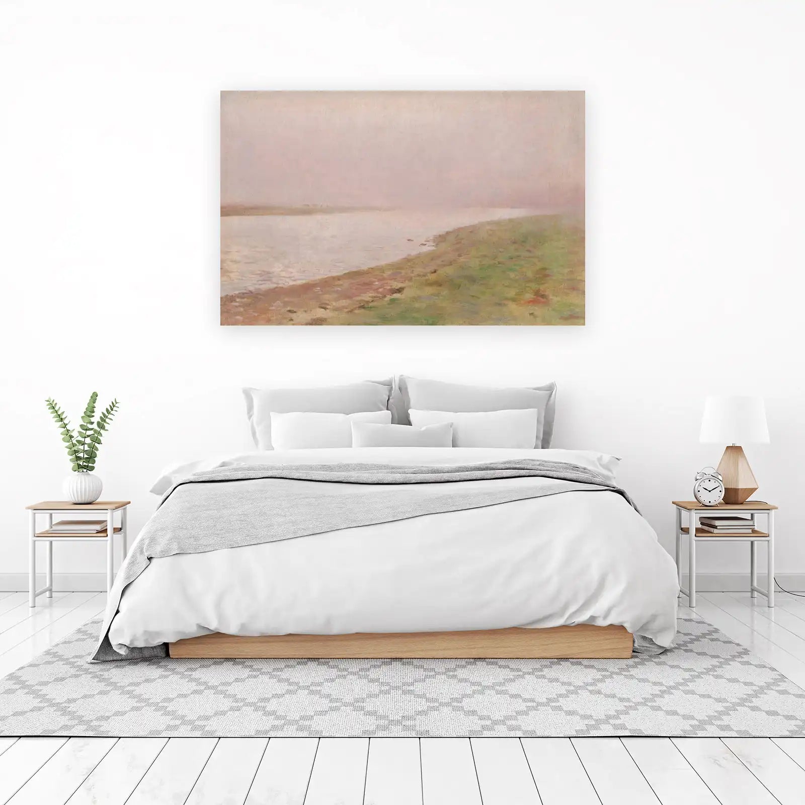 Misty River Landscape Wall Art